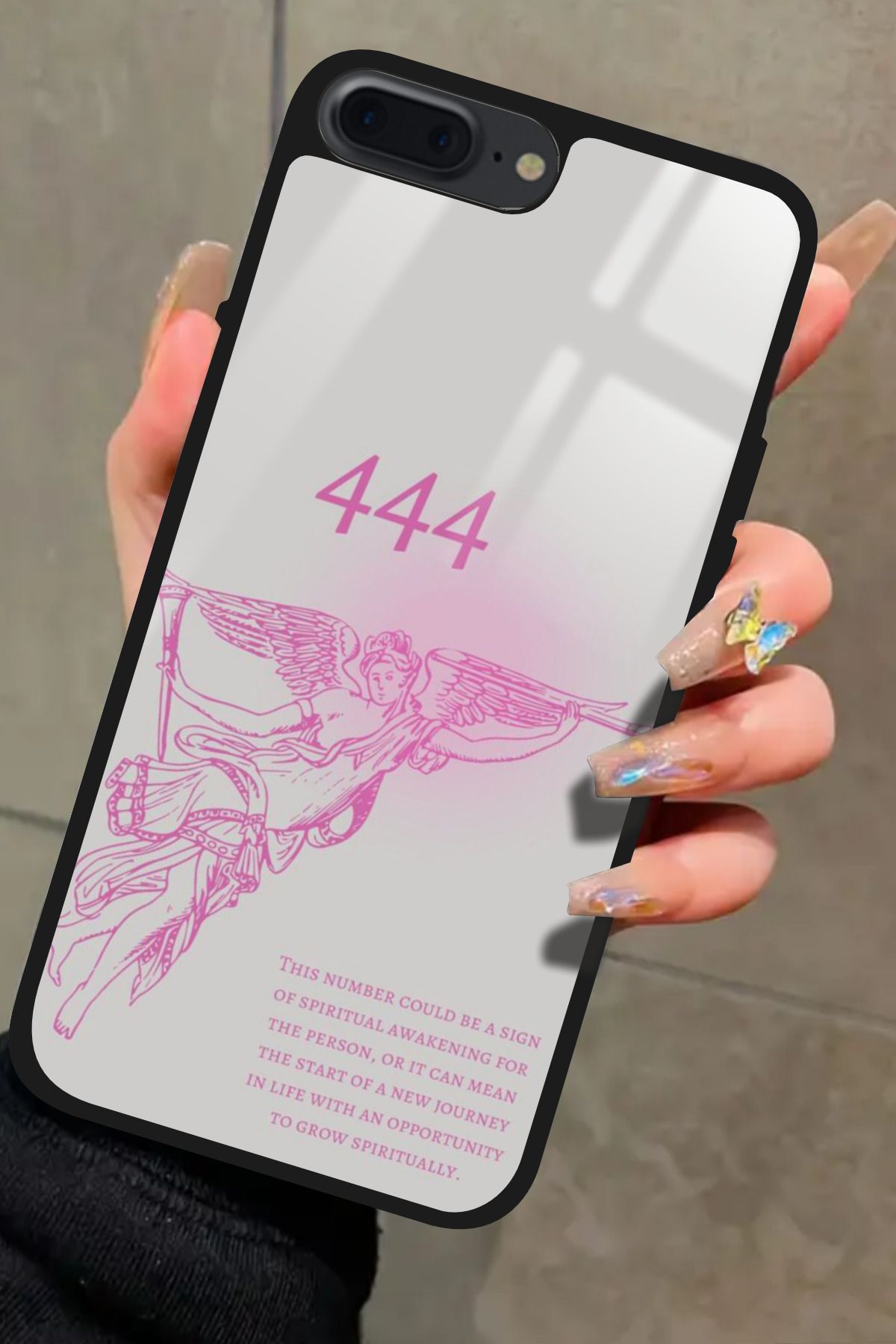 Snacase iPhone 7 Plus Uyumlu 444 Yazılı Glossy Premium Kılıf
