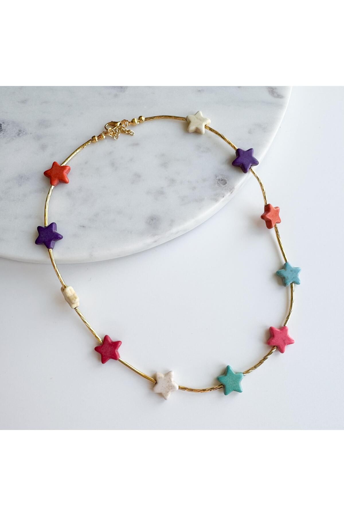 Venus Design Renkli Yıldız Kolye