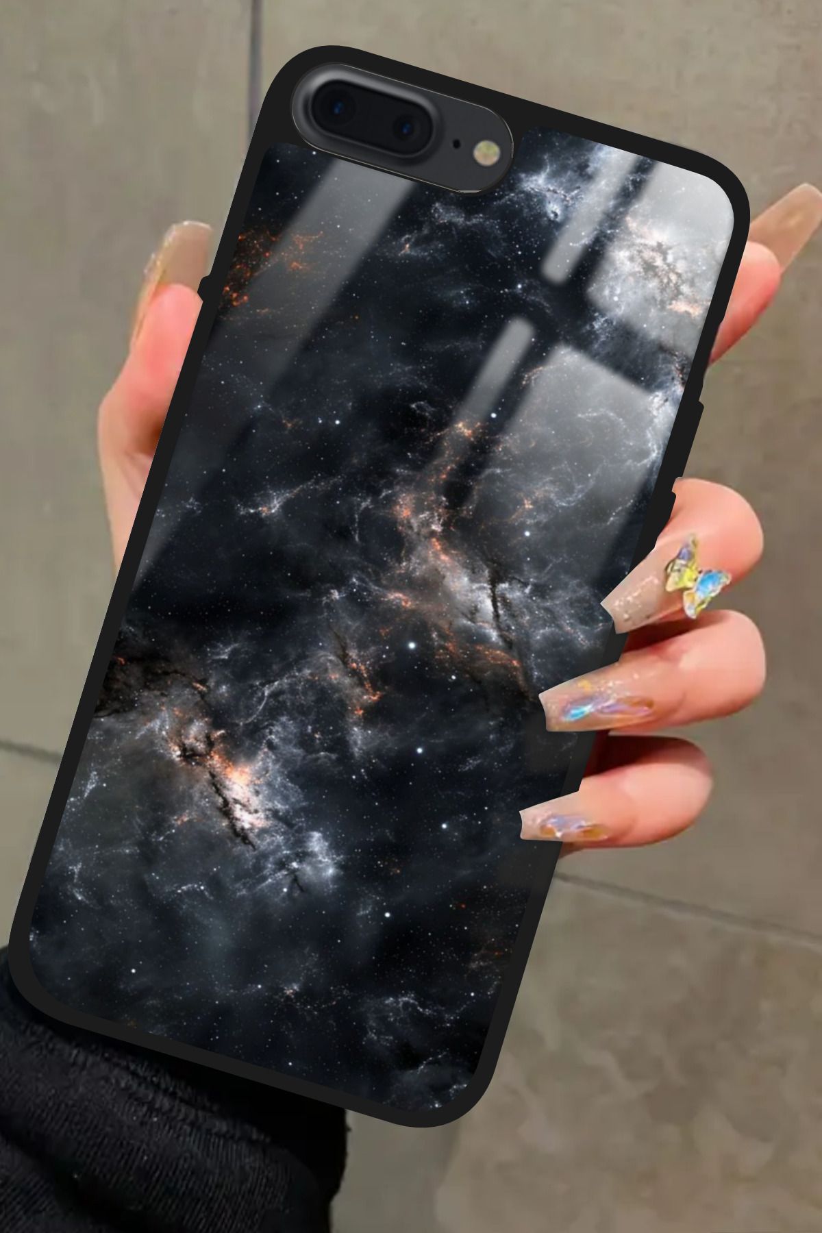 Snacase iPhone 8 Plus Uyumlu Soyut Sanat Tasarımlı Glossy Premium Kılıf