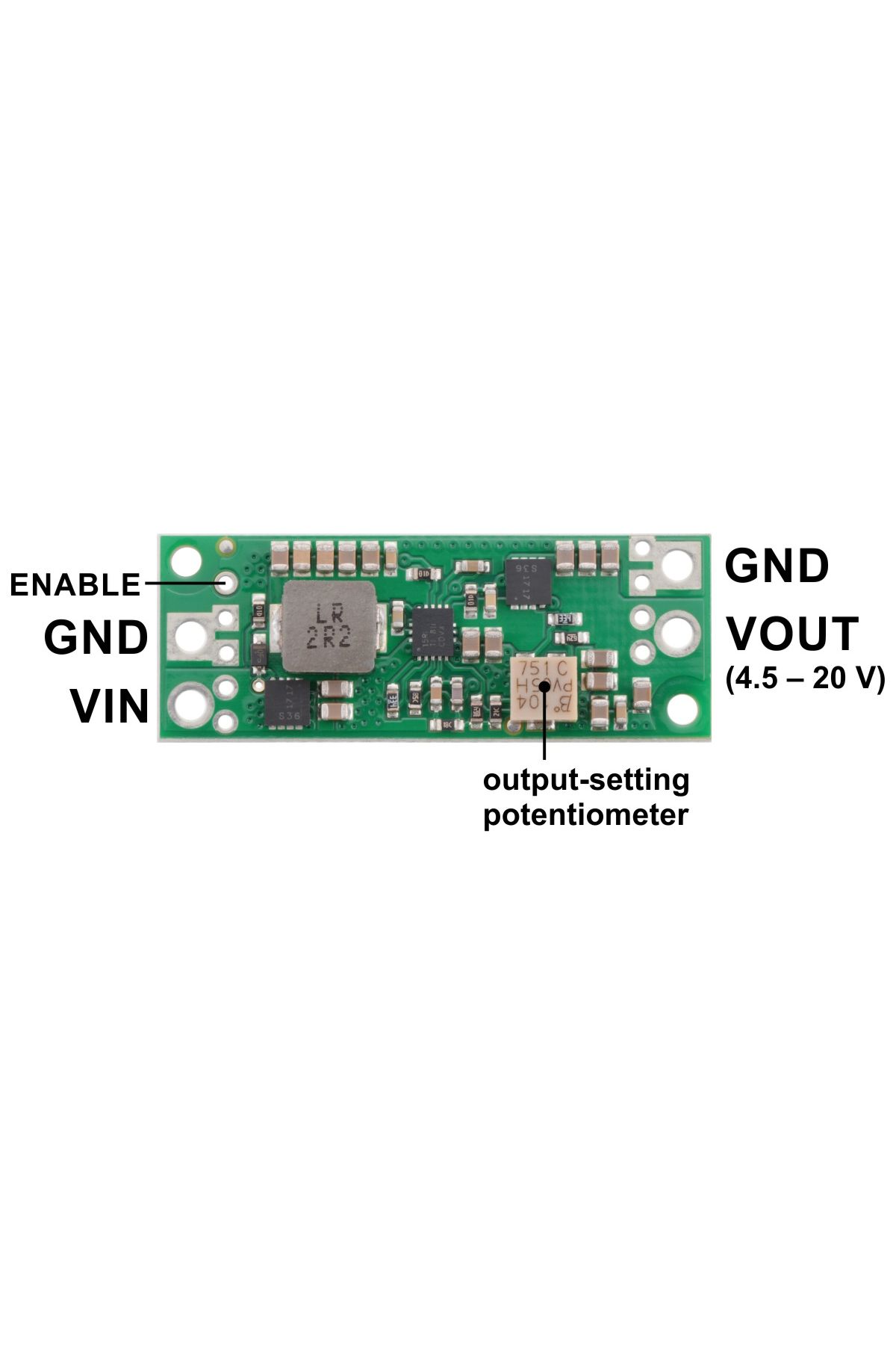 Pololu-Step-Up Regulator Pololu U3V70A of 4.5-20V 7A 2