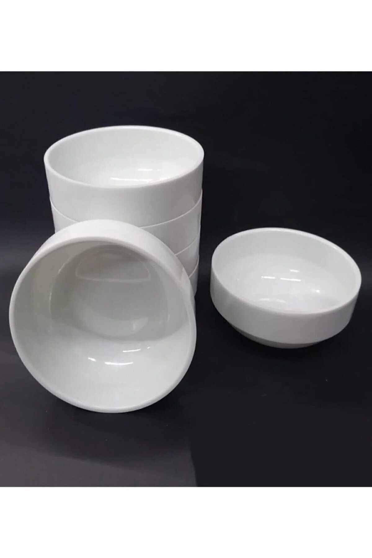 Ermiya 16 Adet Beyaz Melamin Çorba Kasesi 12x5cm Derin Tas Hesaplı Yoğurt Hoşaf Sütlaç Aşure Kabı Kaliteli