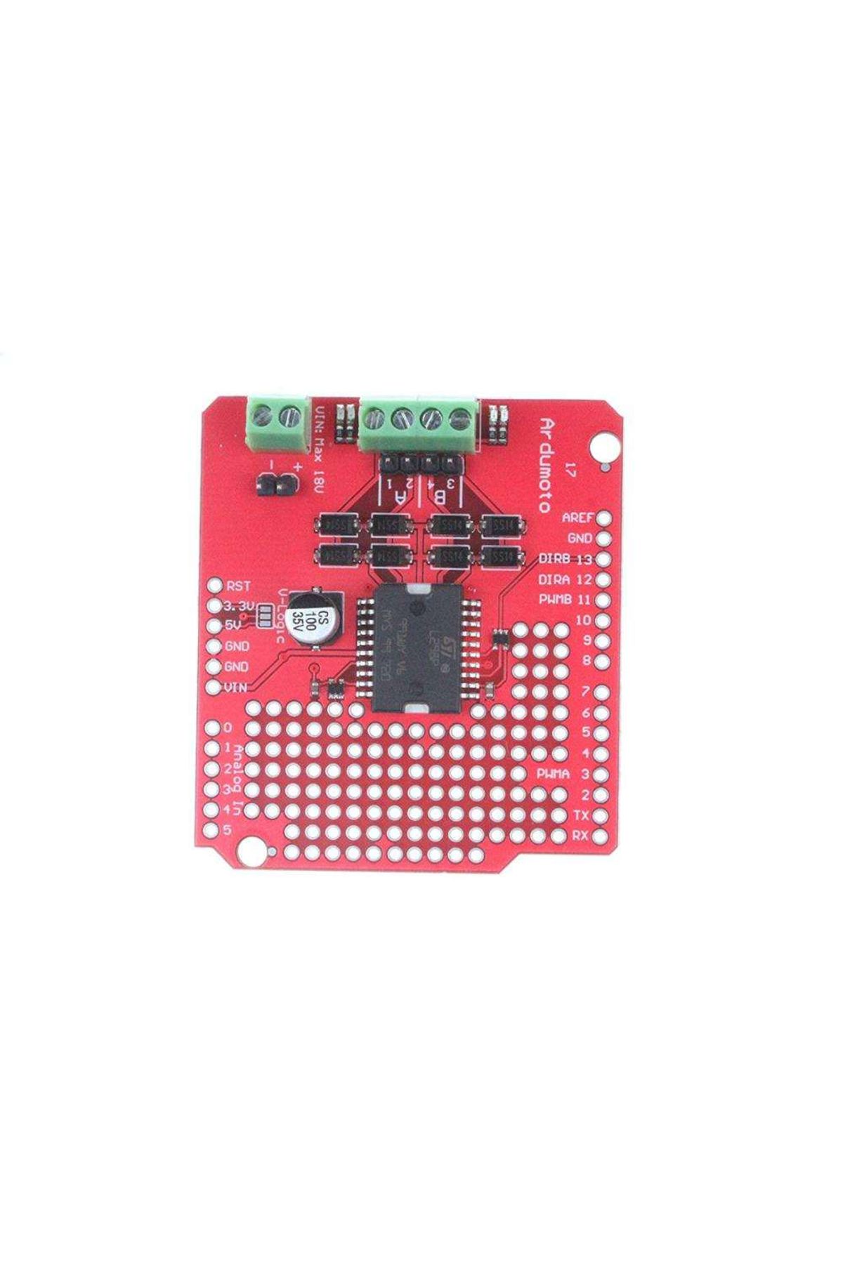 ROBOFUN-L298P based motor driver shield 4