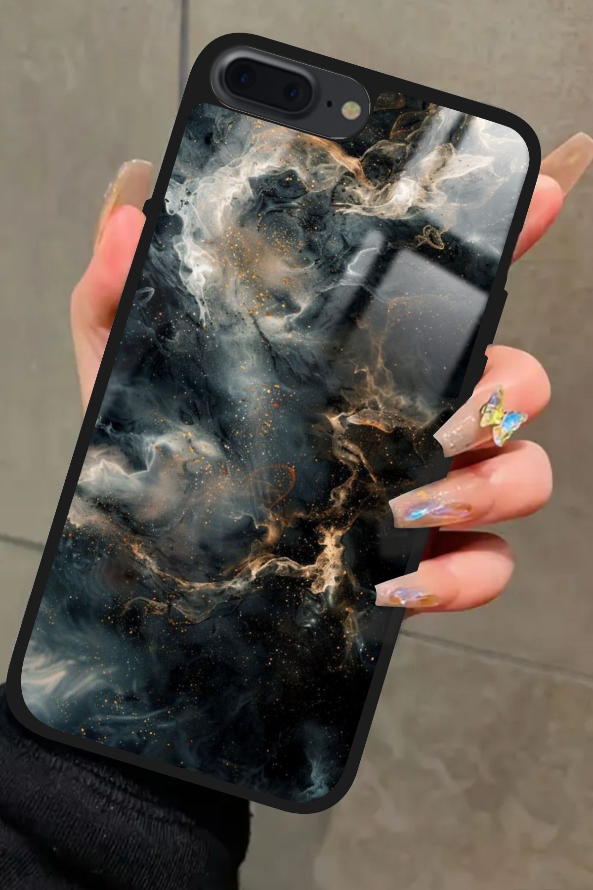 Snacase iPhone 7 Plus Uyumlu Soyut Sanat Tasarımlı Glossy Premium Kılıf