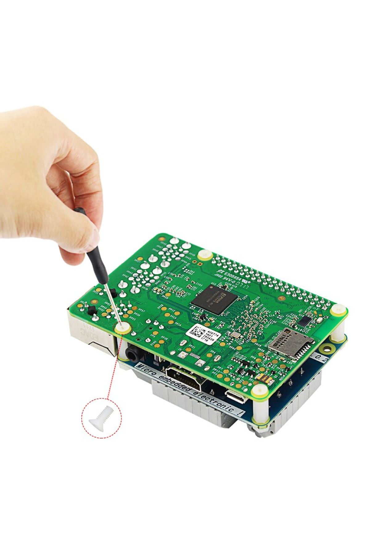 ROBOFUN-White nylon screw set for Raspberry Pi 3