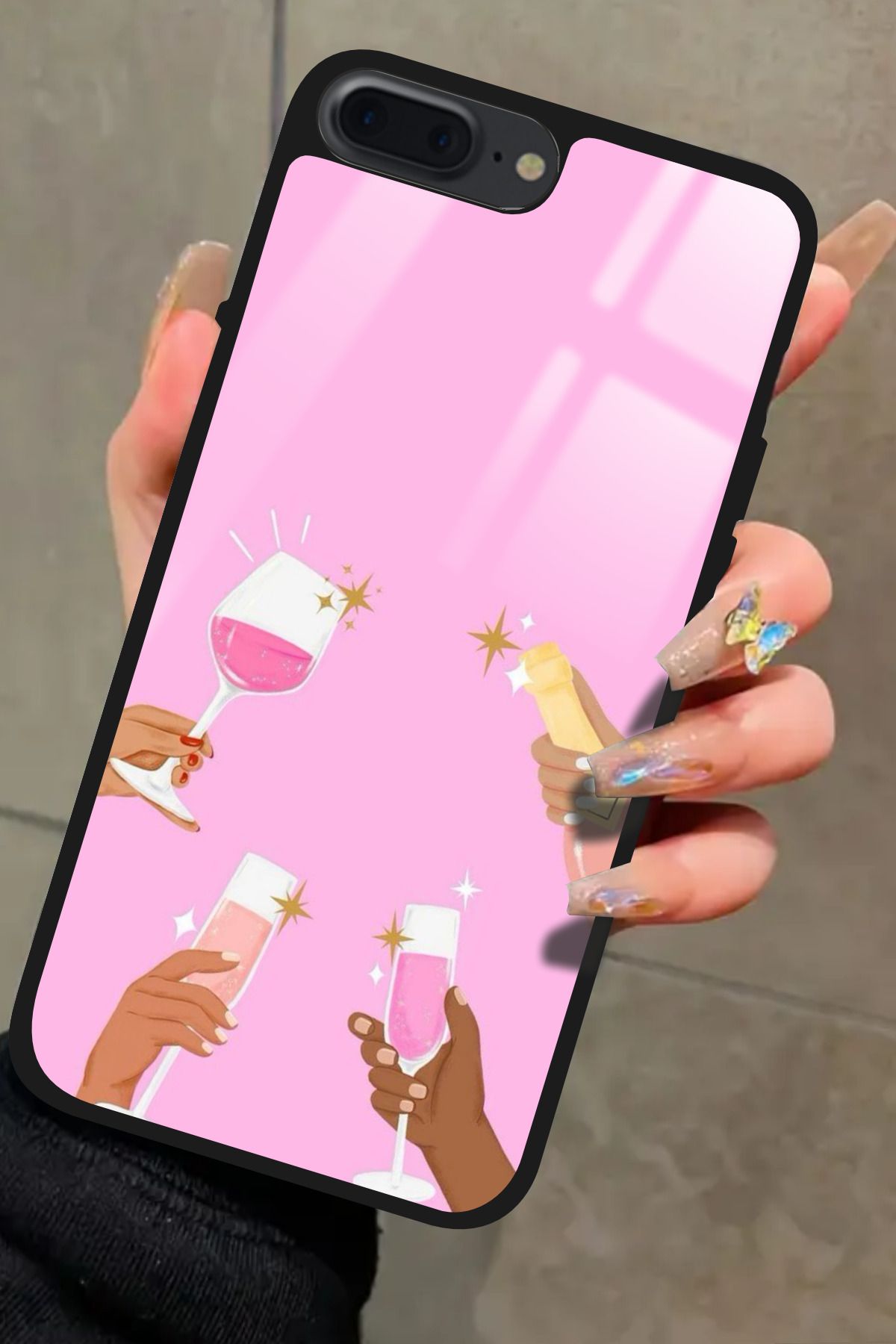 Snacase iPhone 8 Plus Uyumlu Girl Power Tasarımlı Glossy Premium Kılıf