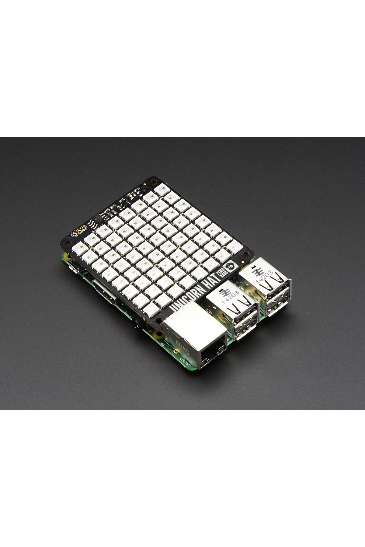 Pimoroni-Unicorn Hat - 8x8 RGB LED Shield for Raspberry Pi A+/B+ 4
