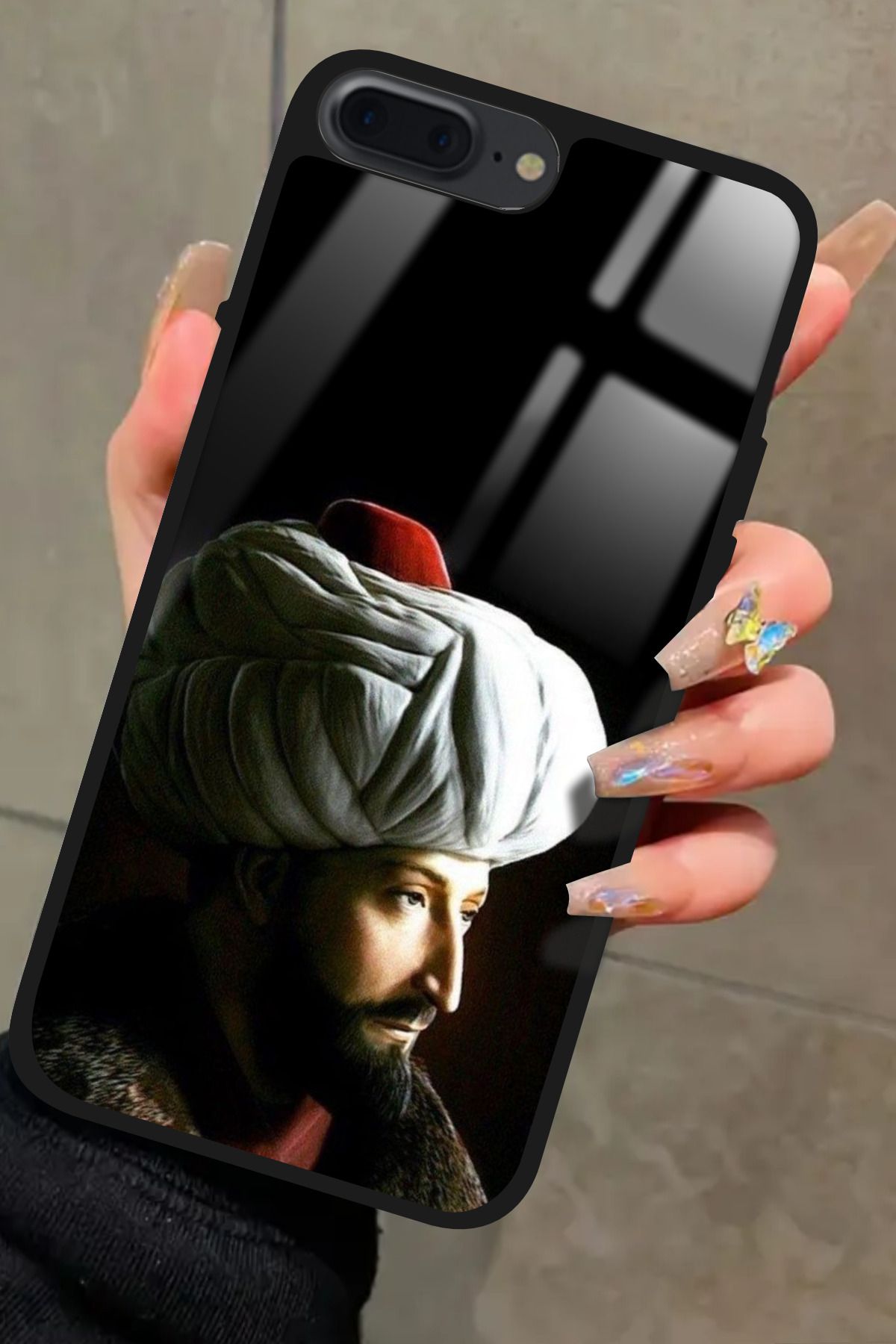 Snacase iPhone 7 Plus Uyumlu Padişah Tasarımlı Glossy Premium Kılıf