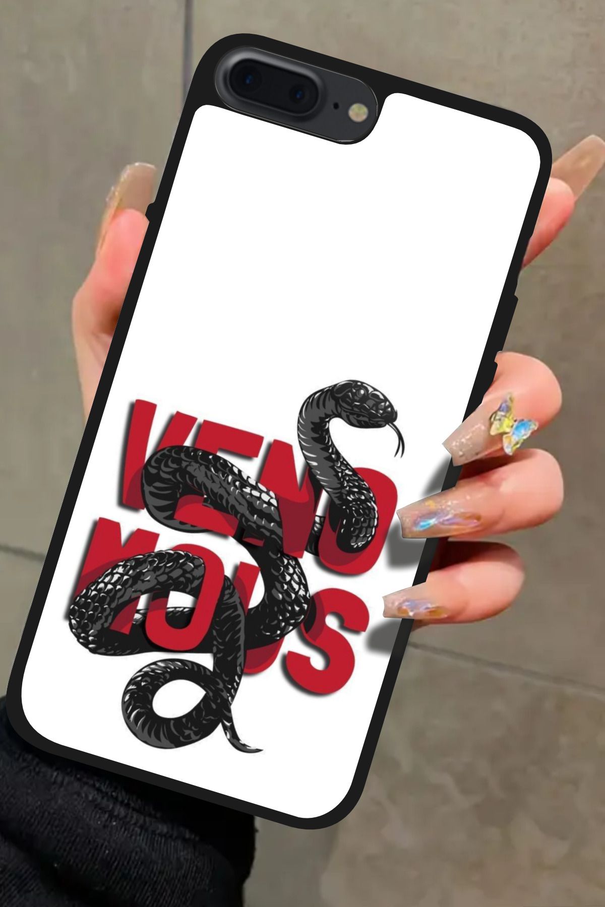 Snacase iPhone 8 Plus Uyumlu Veno Mous Tasarımlı Glossy Premium Kılıf