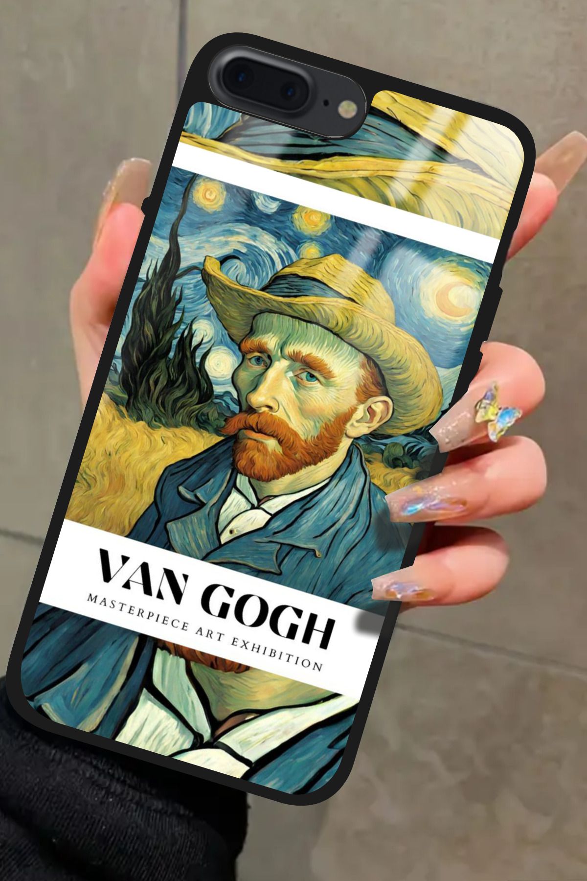 Snacase iPhone 7 Plus Uyumlu Van Gogh Tasarımlı Glossy Premium Kılıf