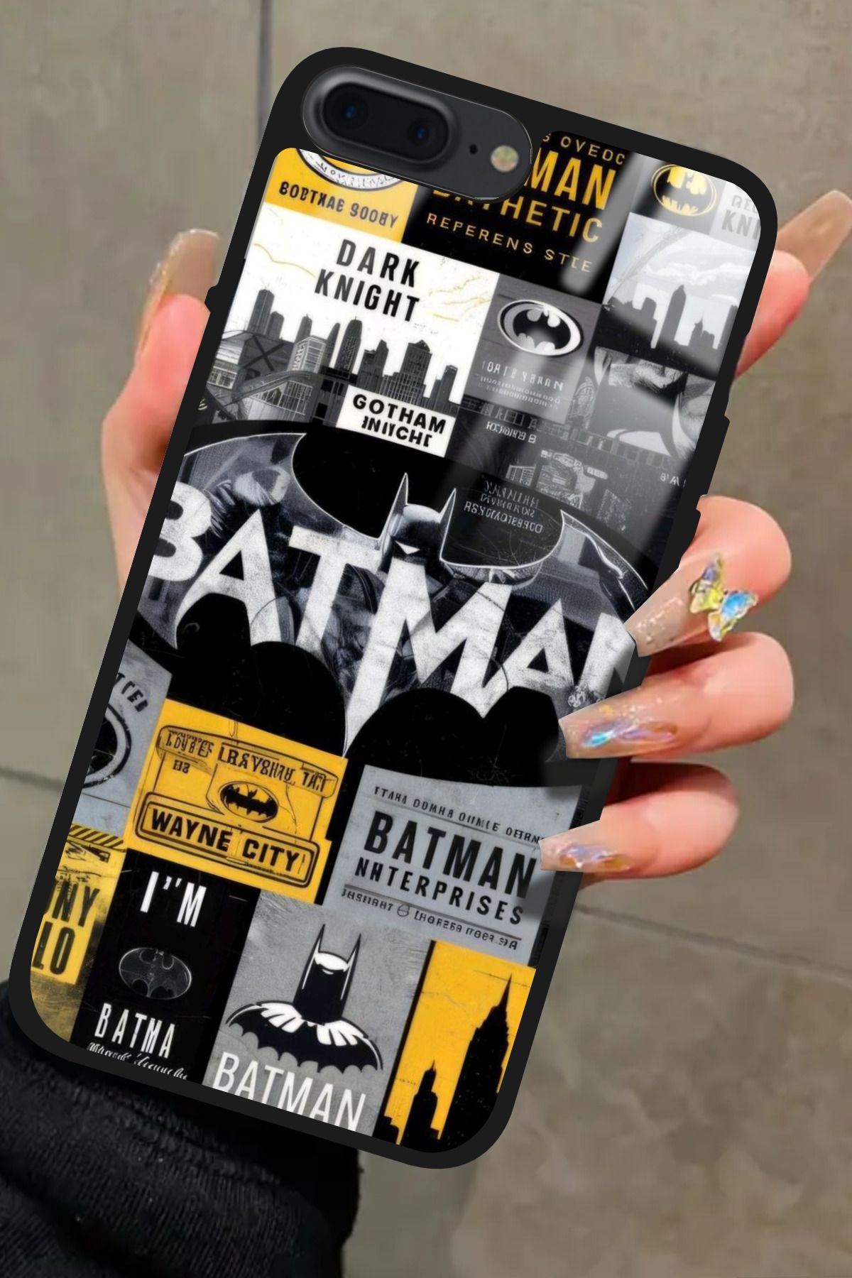 Snacase iPhone 7 Plus Uyumlu Batman Tasarımlı Glossy Premium Kılıf