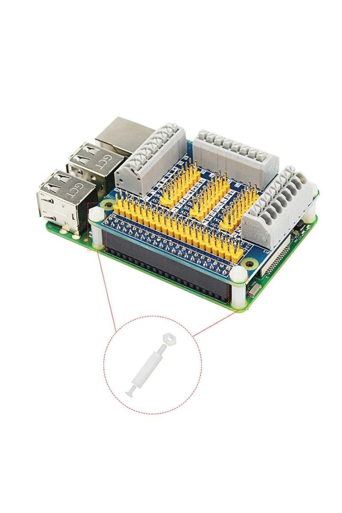 ROBOFUN-White nylon screw set for Raspberry Pi 5