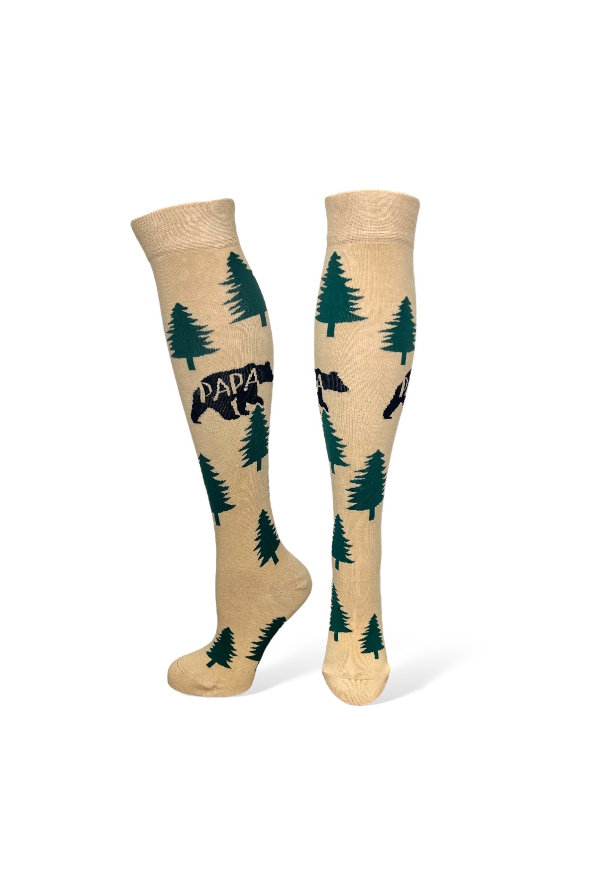 Mevo-5 Pcs Unisex Stretchy Llama Tree Bee and Fish Pattern Mixed Color Breathable over Knee Stockings 5