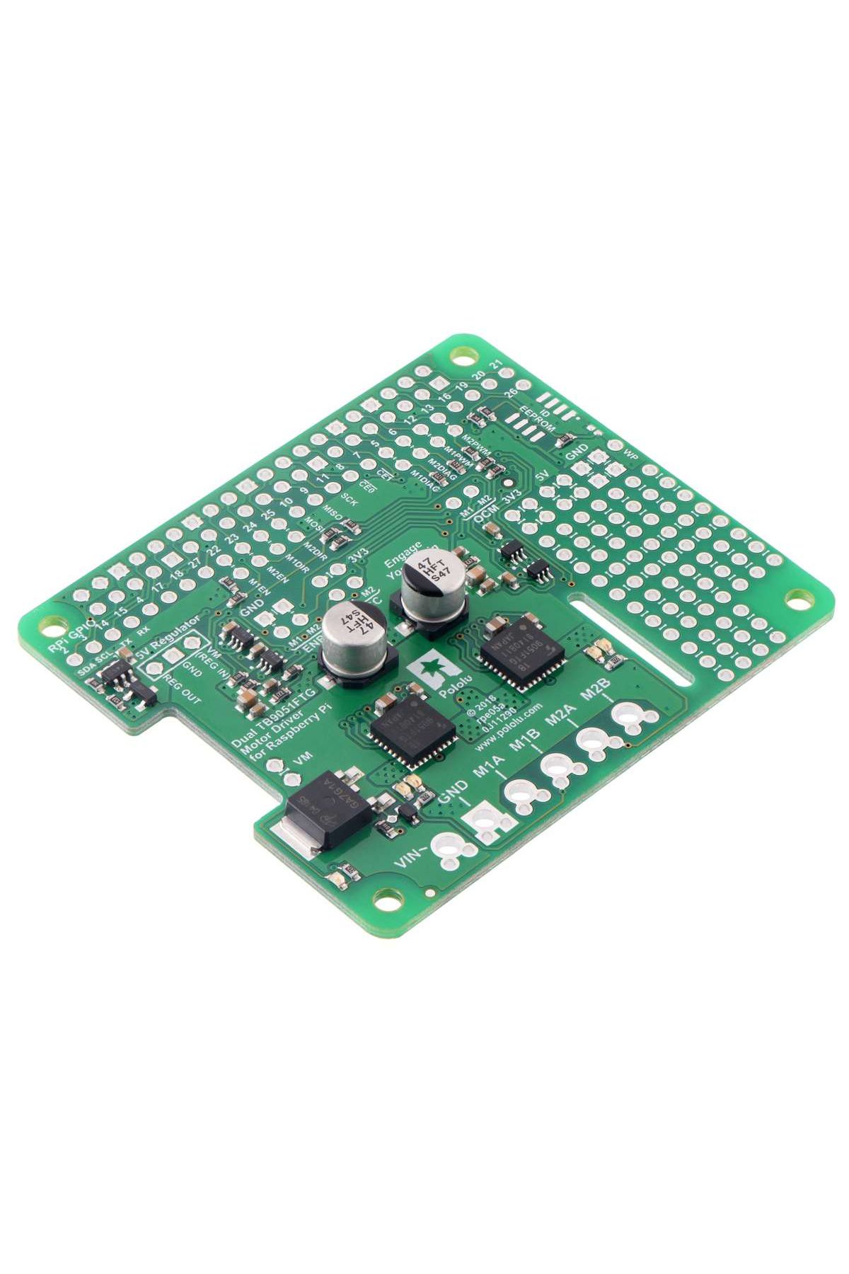 Pololu-TB9051FTG dual motor driver for Raspberry Pi (partial kit) 2
