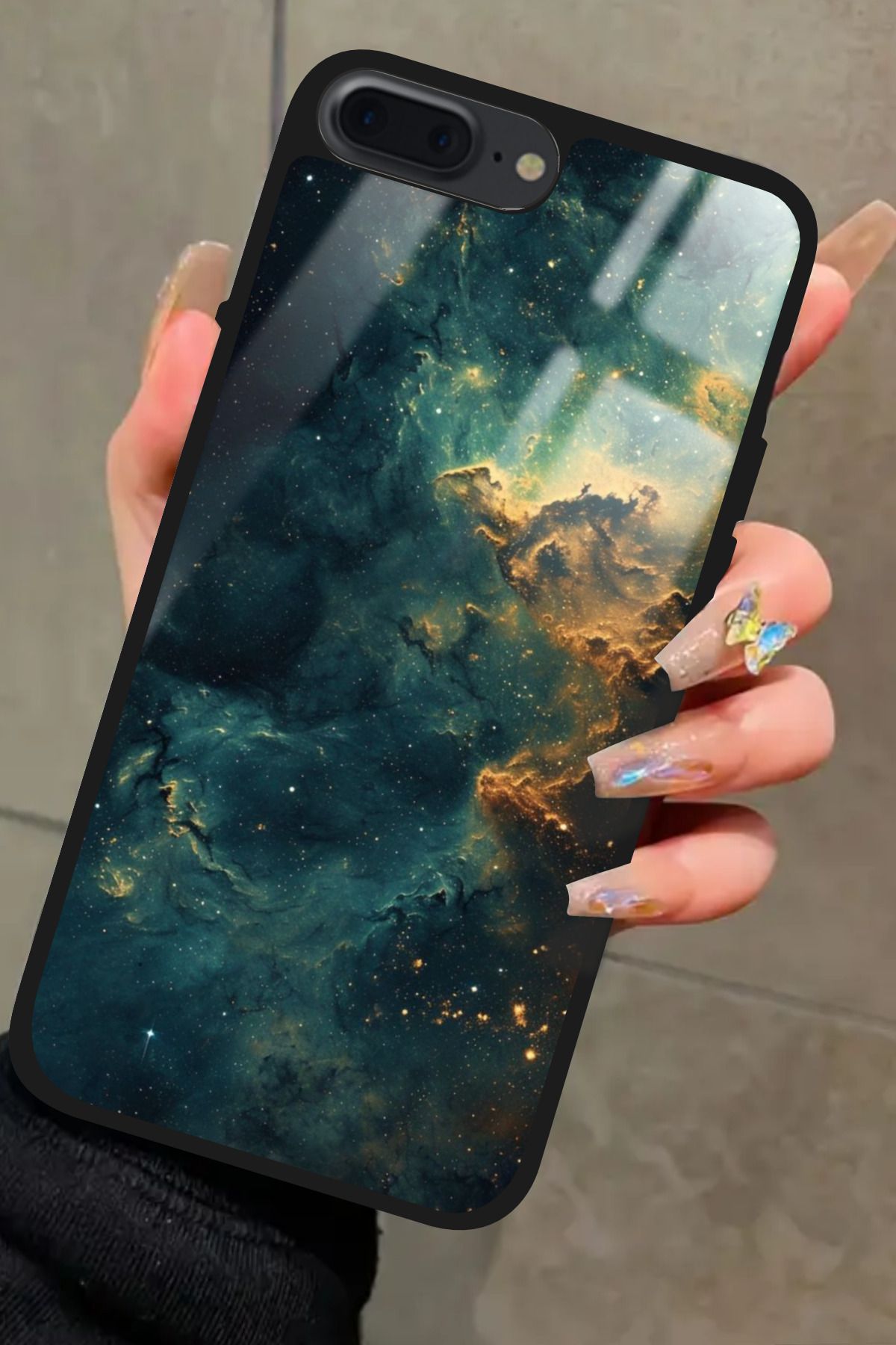 Snacase iPhone 8 Plus Uyumlu Soyut Sanat Tasarımlı Glossy Premium Kılıf