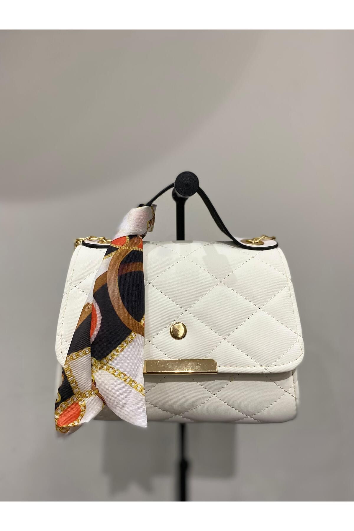 Butik Kadın Omuz Askılı Fularlı Çanta