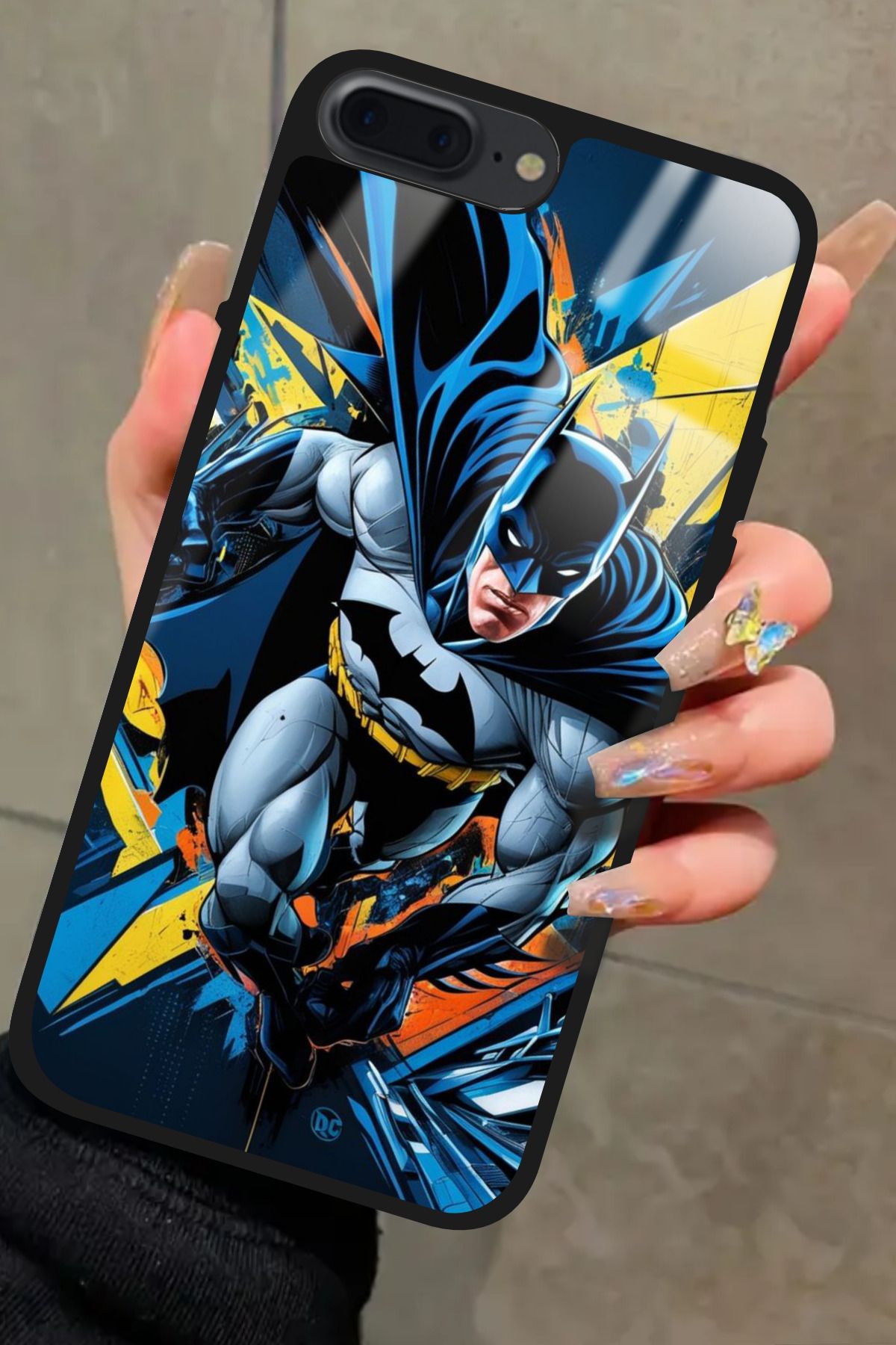 Snacase iPhone 7 Plus Uyumlu Batman Tasarımlı Glossy Premium Kılıf