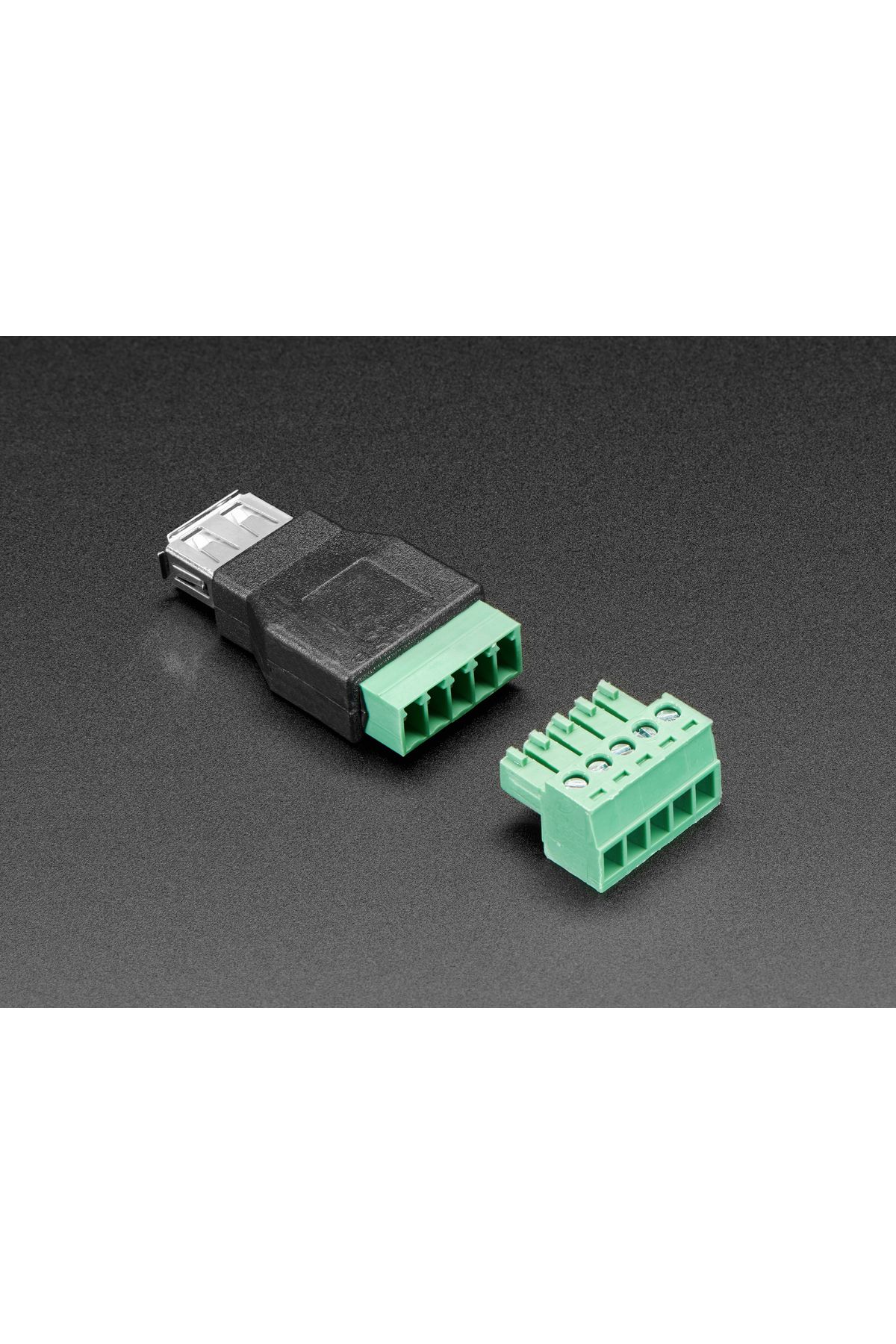 Adafruit-USB-A Female Connector with 5-pin Terminal Block 3