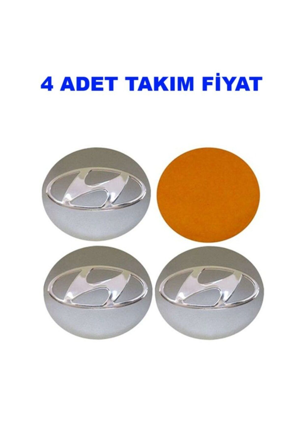 RENSA JANT GÖBEK ARMA GRİ RENK 56mm YAPIŞMA 4 ADET TAKIM HYUNDAI