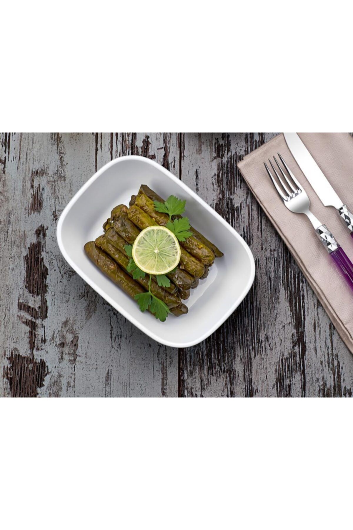 Ermiya Square Melamin Kayık Tabağı 12 Parça 17 cm Meze