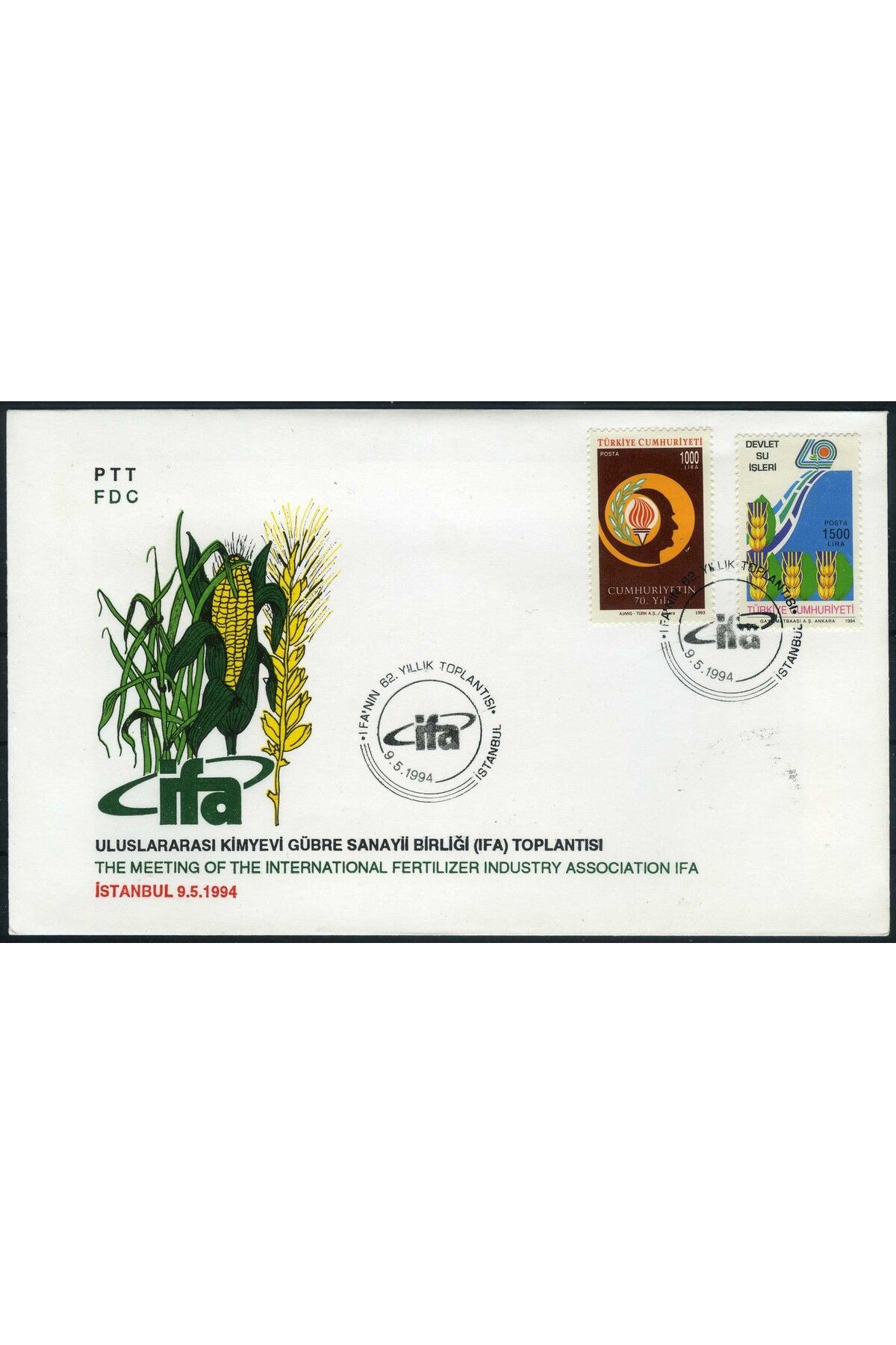 Jupiter Stamps Koleksiyon Pulları,Gübre Sanayii Özel Damgalı Pullu Zarf,Konsept Hediyelik,Hobi Dünyası,ASB-8100054