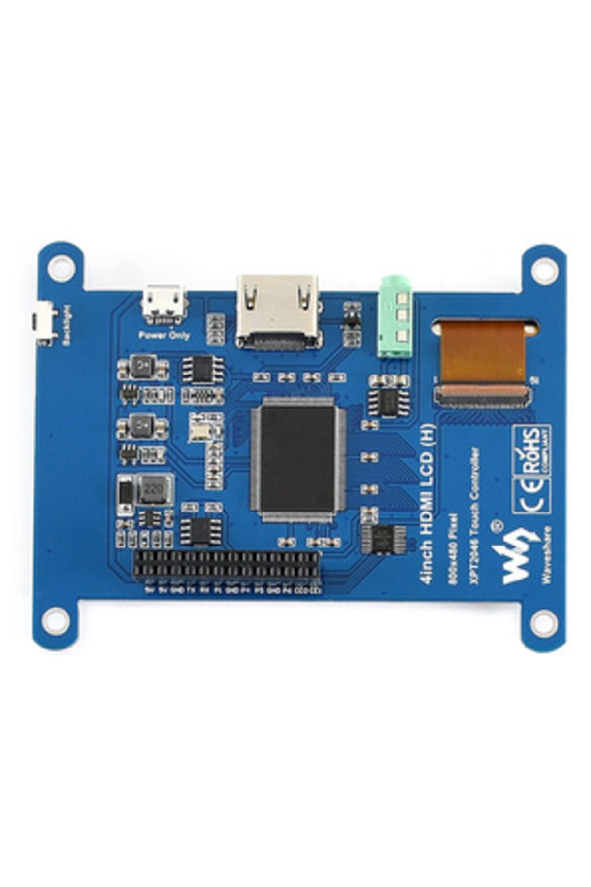 ROBOFUN-4 inch HDMI Waveshare LCD Screen Resistive Touchscreen for PI4/3B/Zero 1