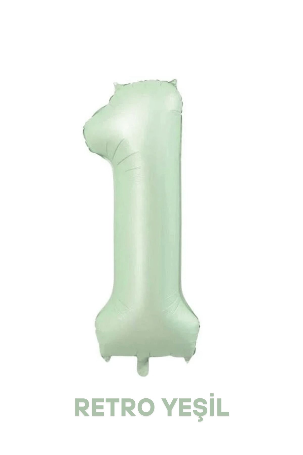 Mielibon Retro Yeşil Rakam Folyo Balon - 76 cm