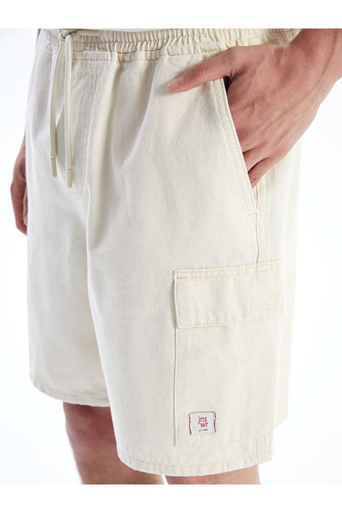 LC Waikiki-Sparkling Selections from Shining Store |   Jeans Beige Comfortable Fit Men's Jean Shorts 3