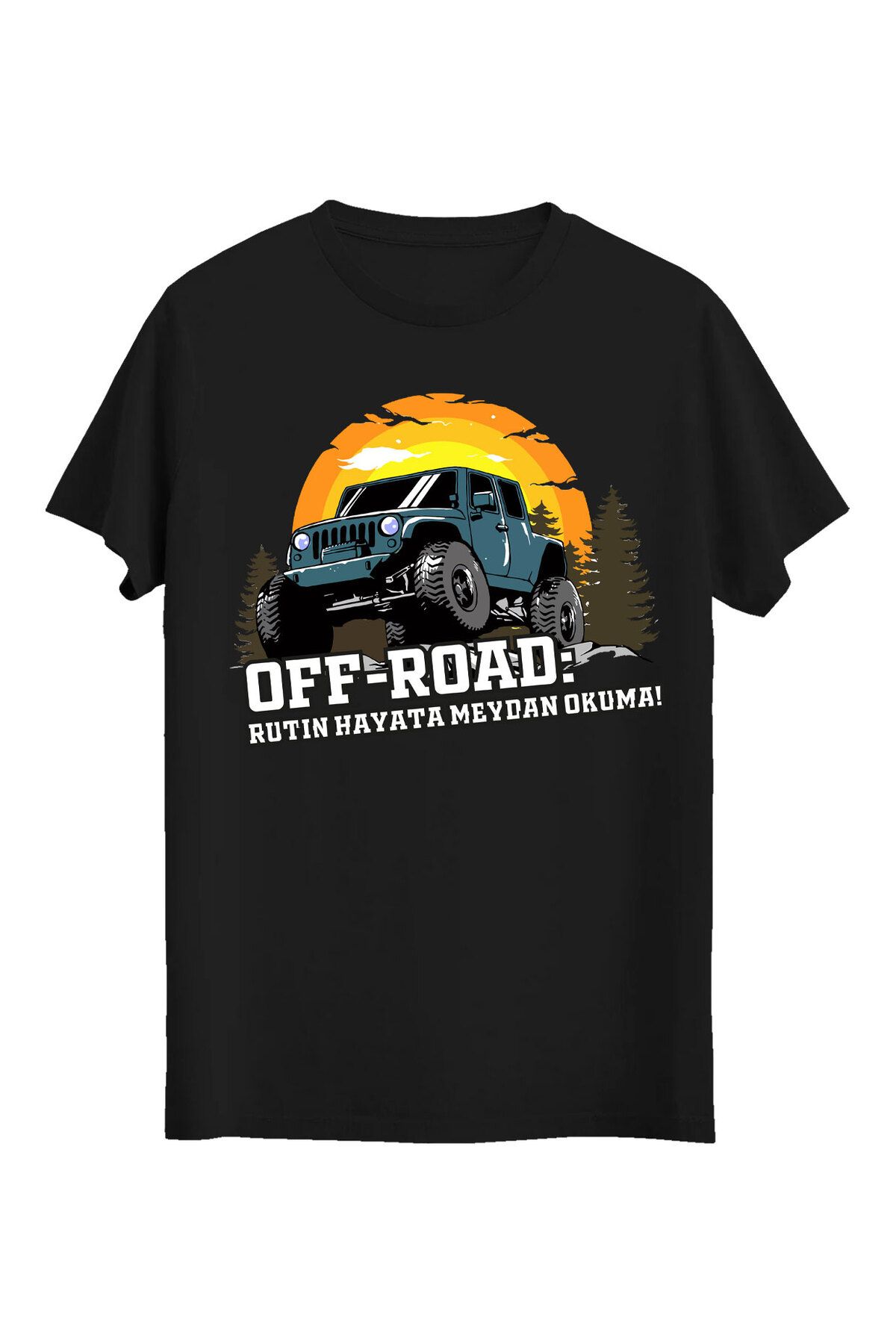 srcmarket Off Road Severlere Özel, Off Road Baskılı Unisex Tshirt