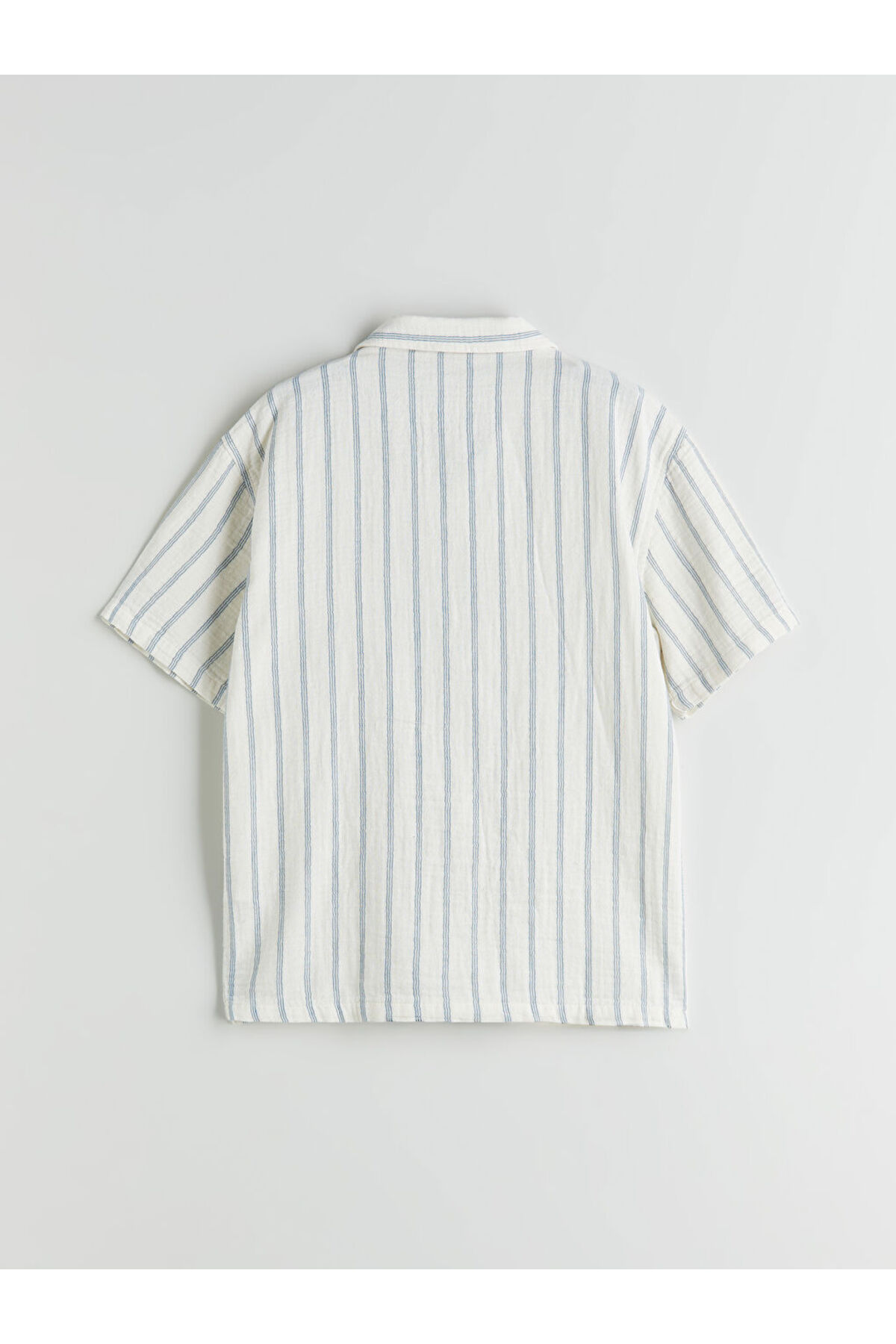 LC Waikiki LCW Kids Lacivert Çizgili Müslin Erkek Çocuk Gömlek fotoğrafı 2 (önizleme)