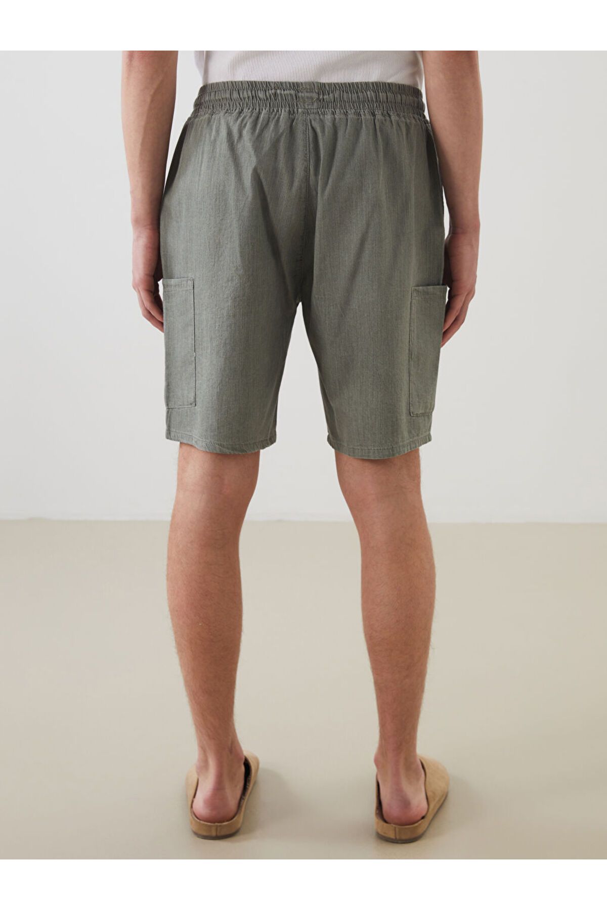 LC Waikiki-Sparkling Selections from Shining Store |   Jeans Green Relaxed Fit Men's Jean Shorts 4