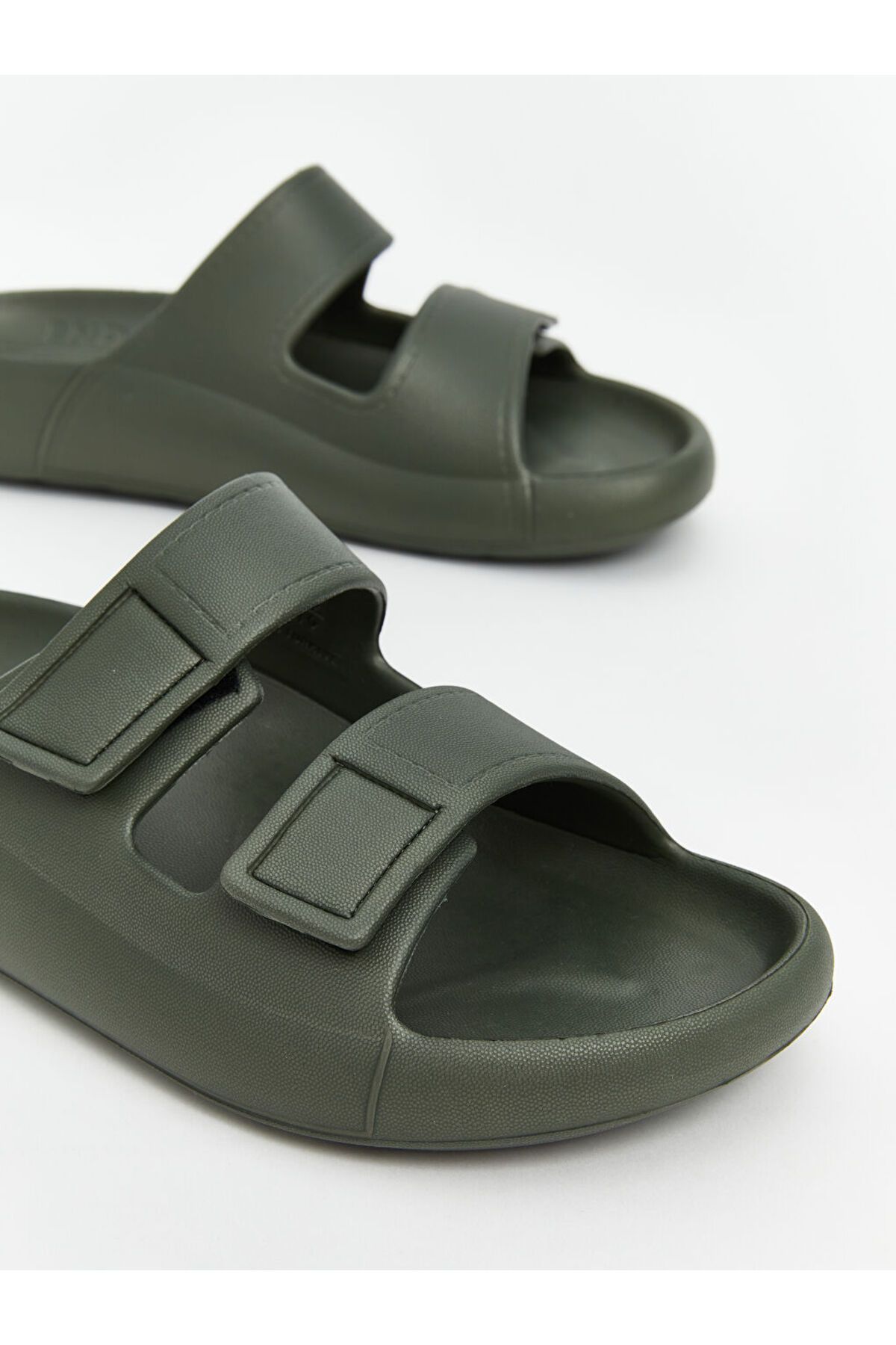 LC Waikiki-Lcw Steps Khaki Double Striped Men's Slippers 3