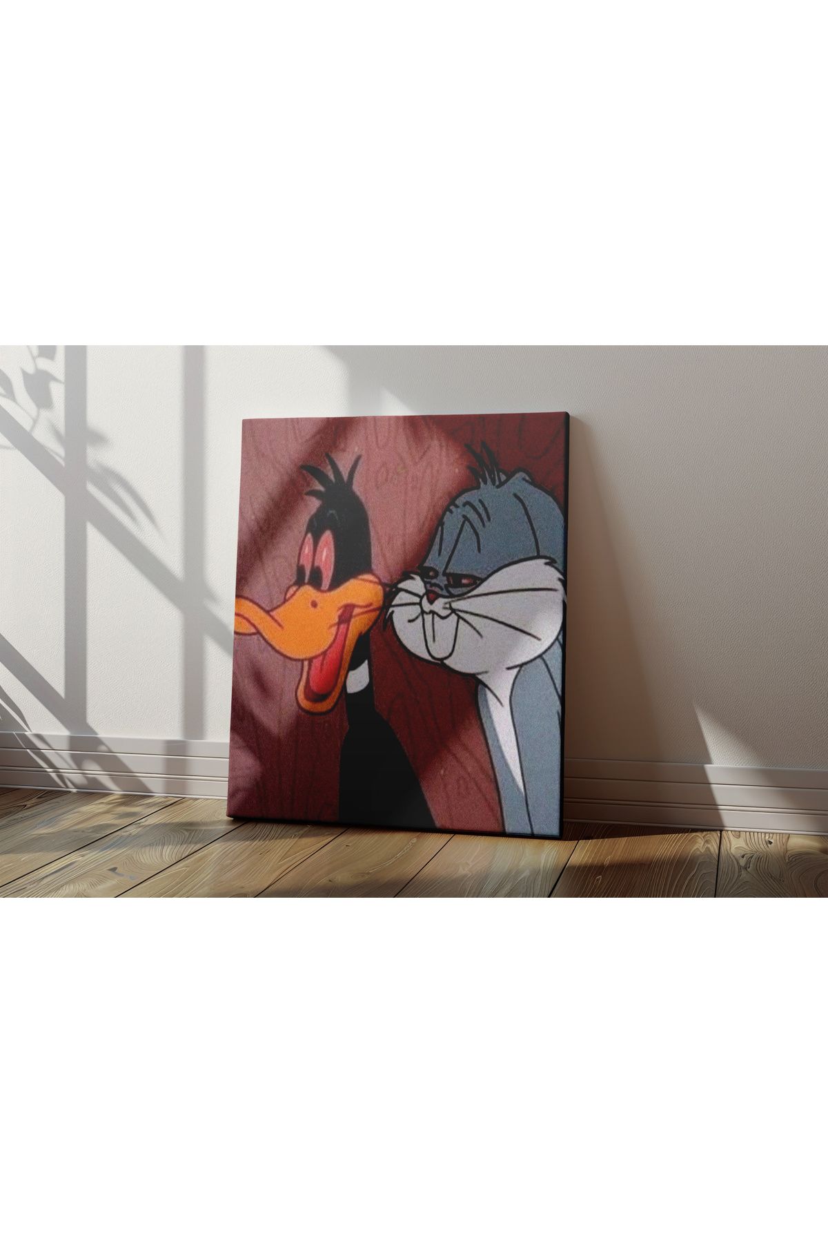 Kanvaspera Bugs Bunny & Daffy Duck - Kanvas Tablo | Retro Çizgi Film | Eğlenceli Duvar Dekoru