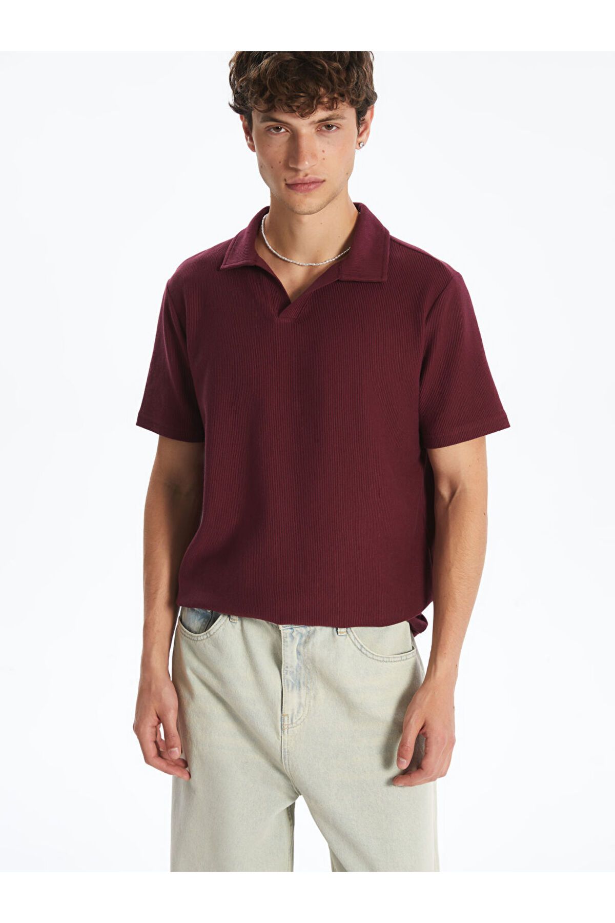 LC Waikiki XSIDE Bordo Polo Yaka Erkek Tişört