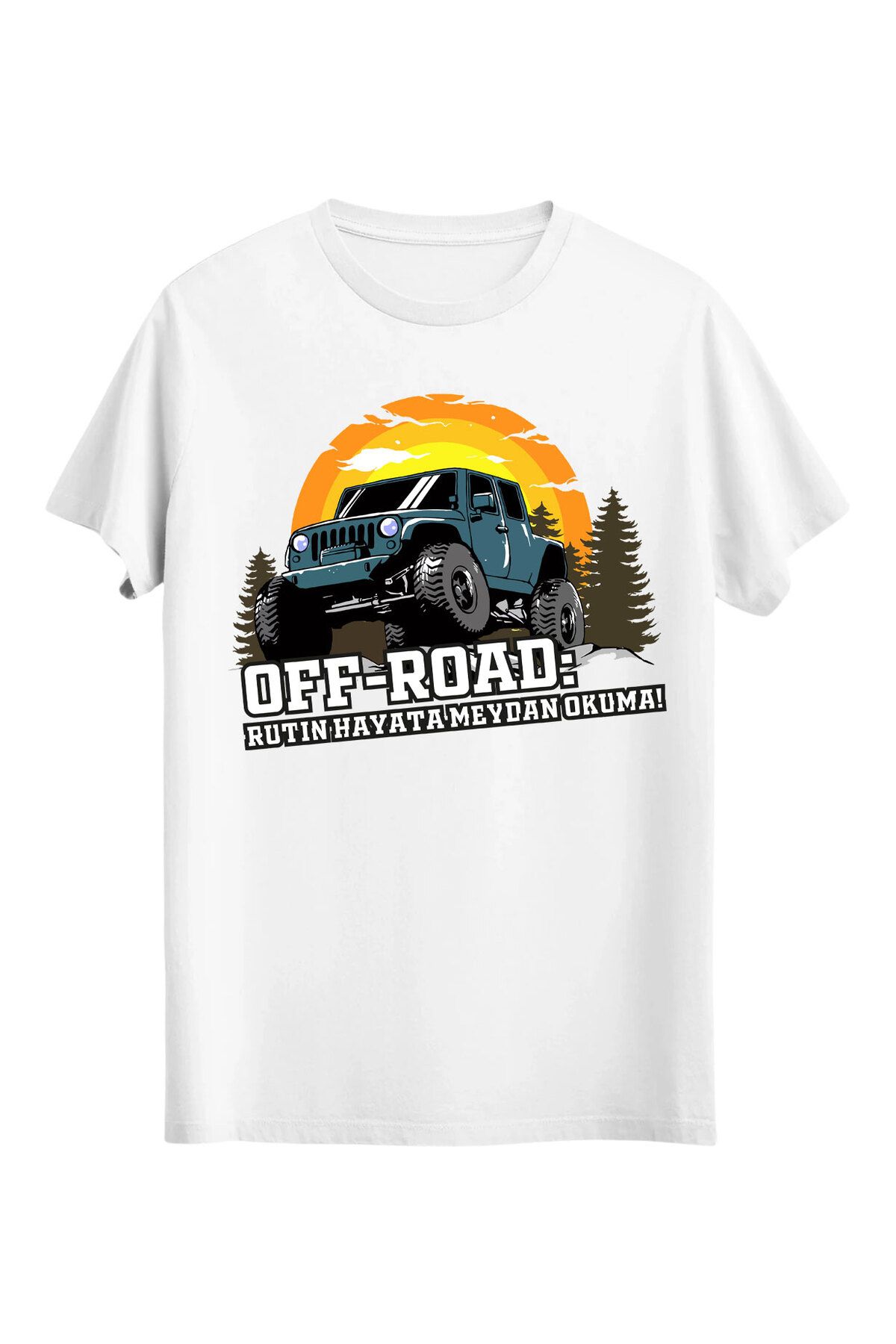srcmarket Off Road Severlere Özel, Off Road Baskılı Unisex Tshirt