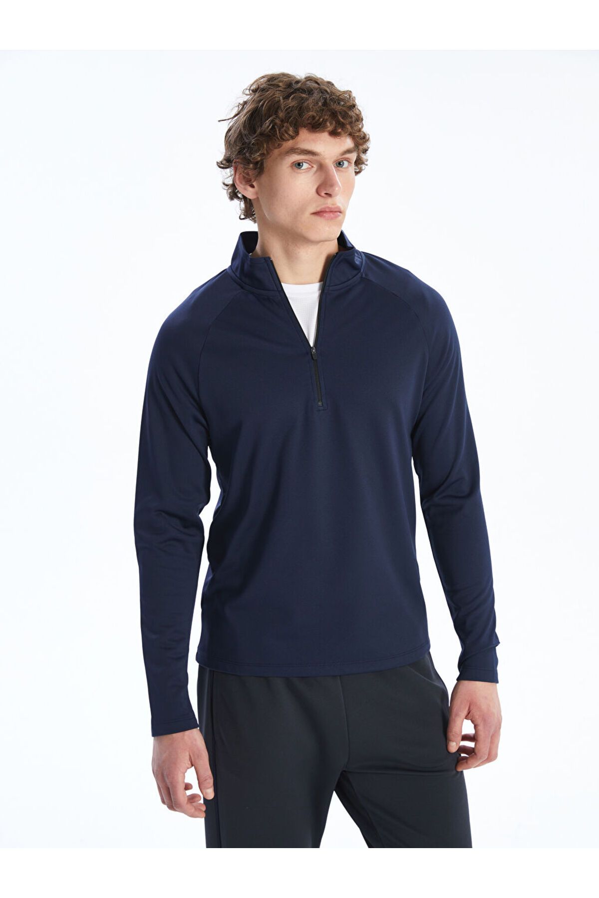 LC Waikiki Fermuarlı Dik Yaka Uzun Kollu Erkek Sweatshirt