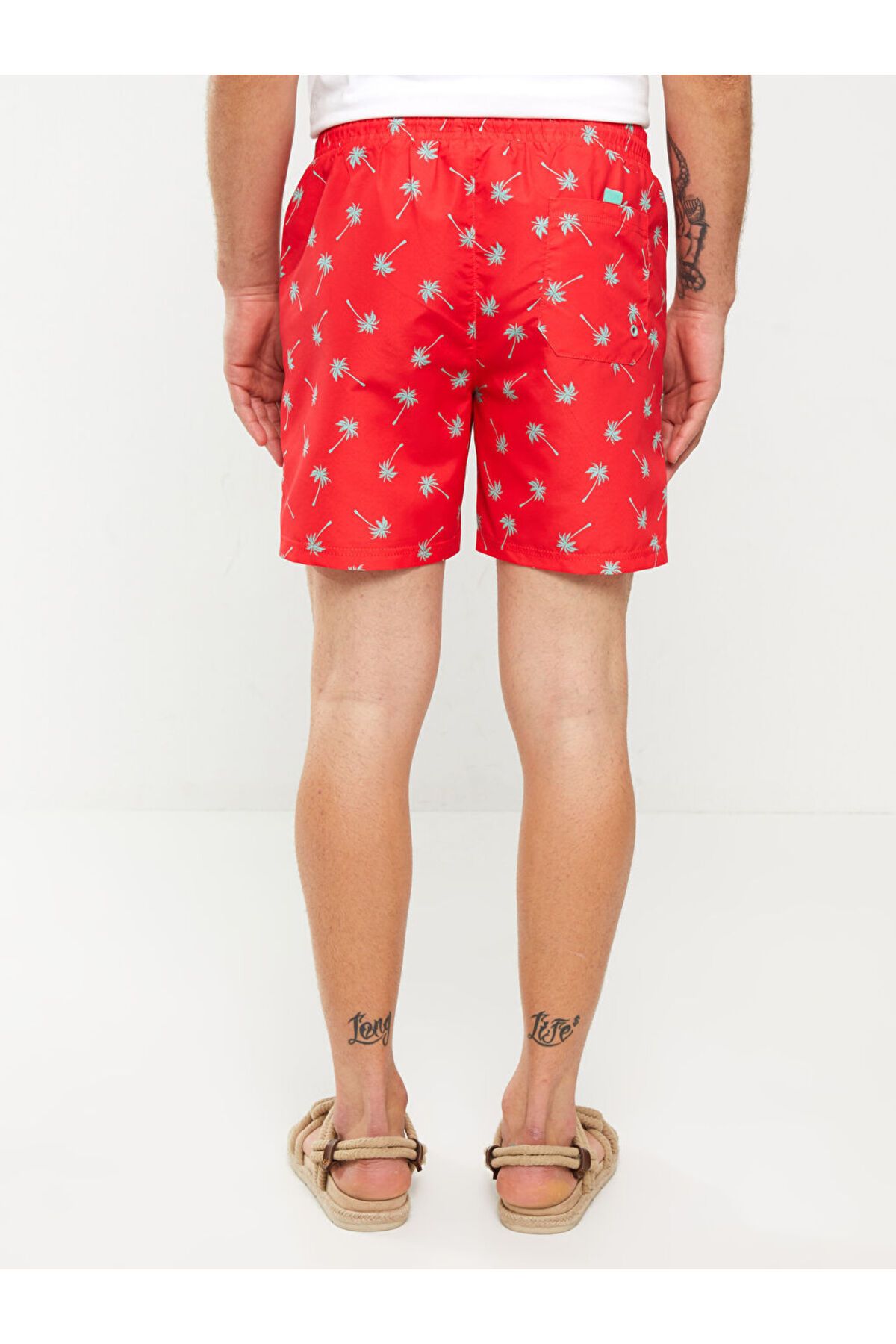 LC Waikiki-Short Length Patterned Men's Sea Shorts 5