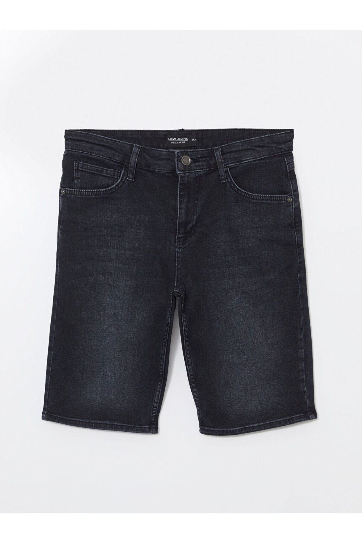 LC Waikiki-Sparkling Selections from Shining Store |   Jeans Black Standard Fit Men's Jean Shorts 5