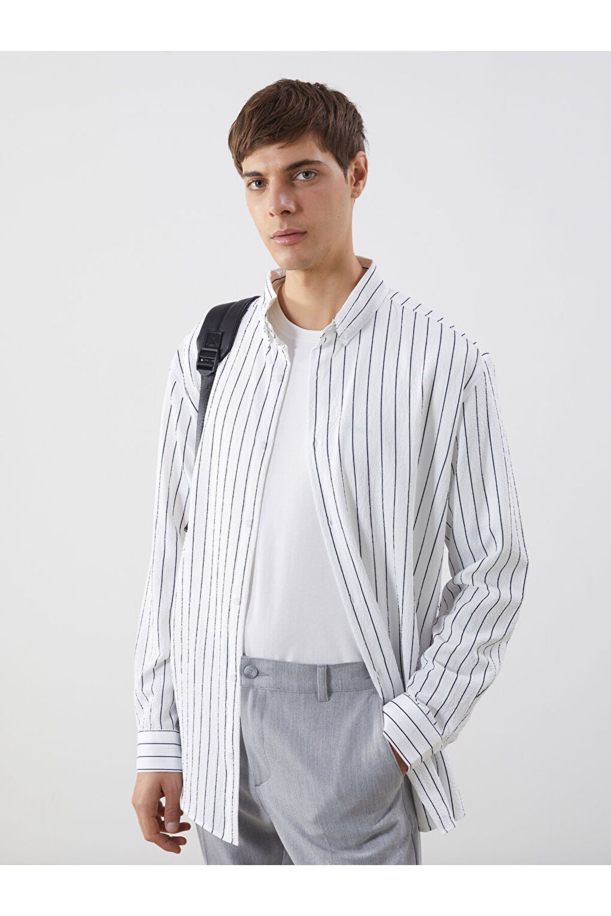 LC Waikiki LCW Slim Fit Çizgili Erkek Gömlek