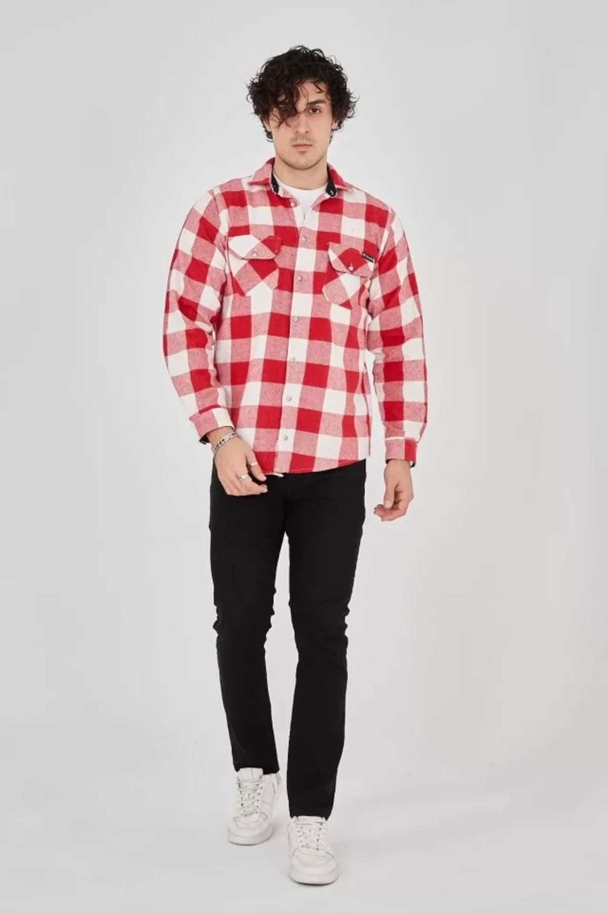 Butik Erkek Oduncu Gömlek - Pembe