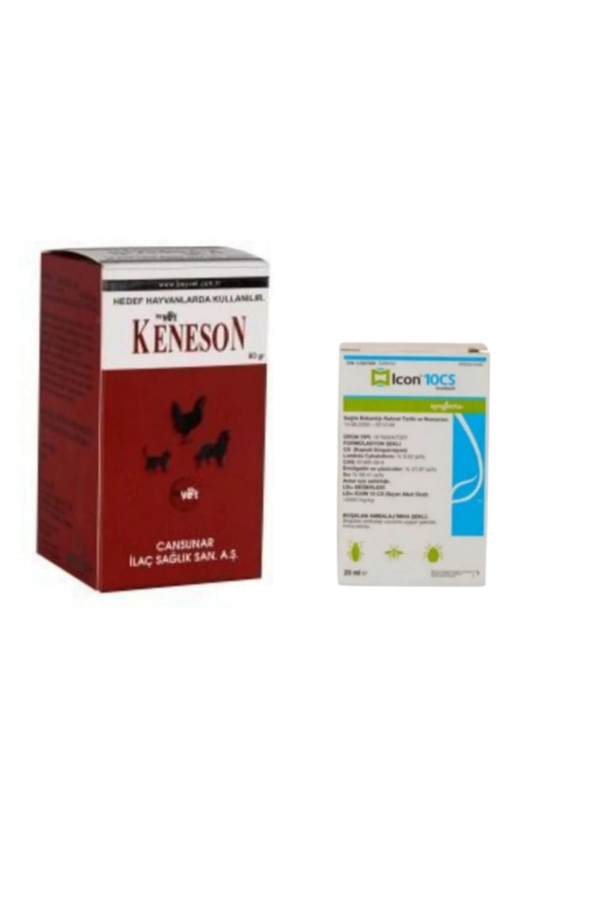 COŞGUN Keneson Hayvanlar İçin Bit Pire Kene Sinek İlacı 500GR/Icon 10CS 20ML