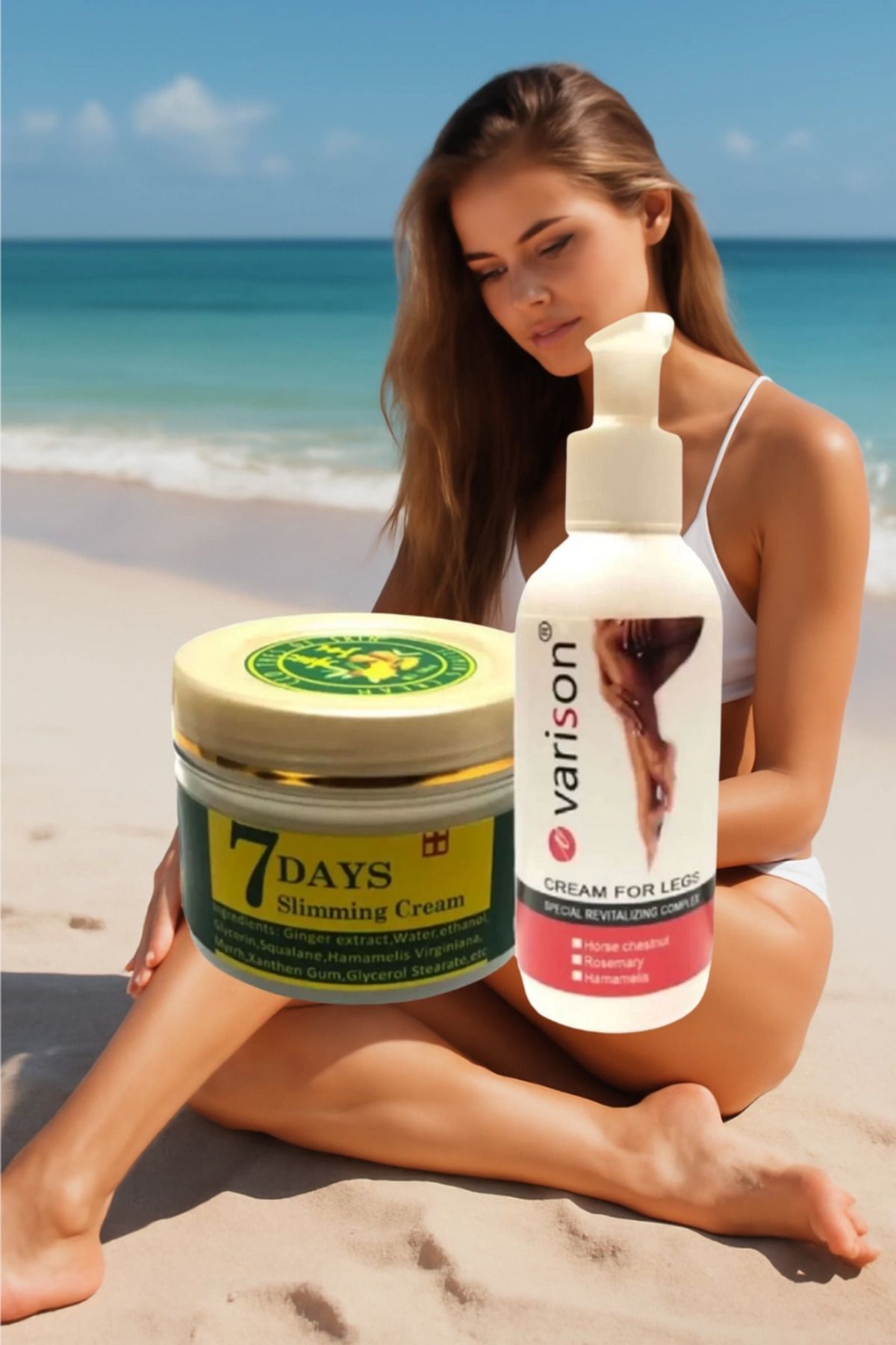 ÖYKÜ VE YİĞİT Varison 120 ml Bacak Krem + 7 Days Slimingcream Yaza Hazırlık Seti