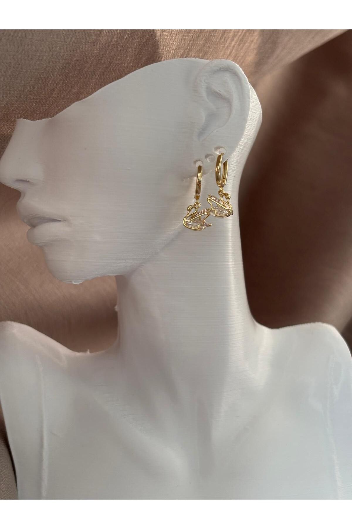 MAİSON DE ROSEE KUĞU GOLD KÜPE