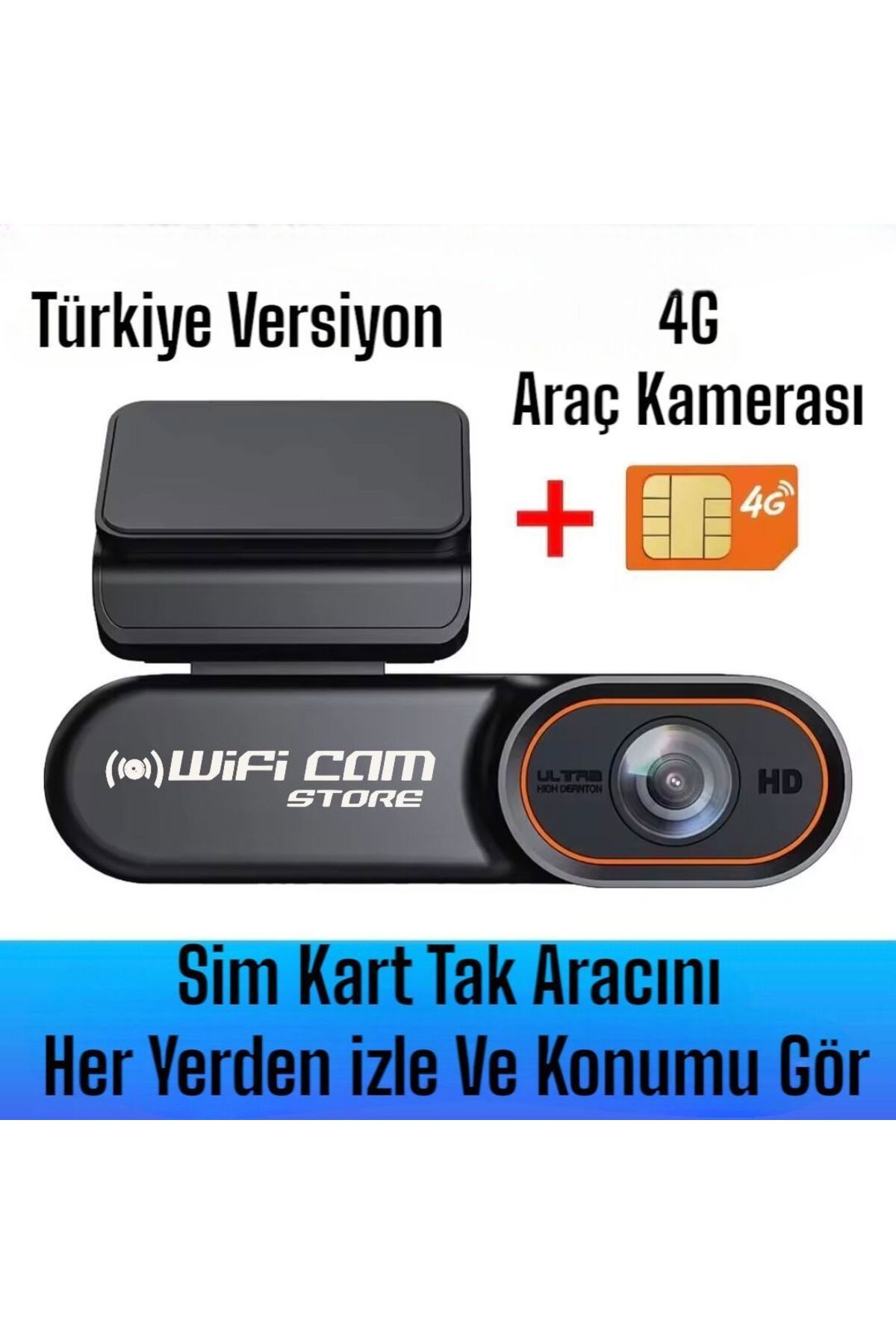 WİFİCAM Uzaktan İzlenebilir Sim Kart Destekli Araç Kamerası GPS Ve Konum Özelliği