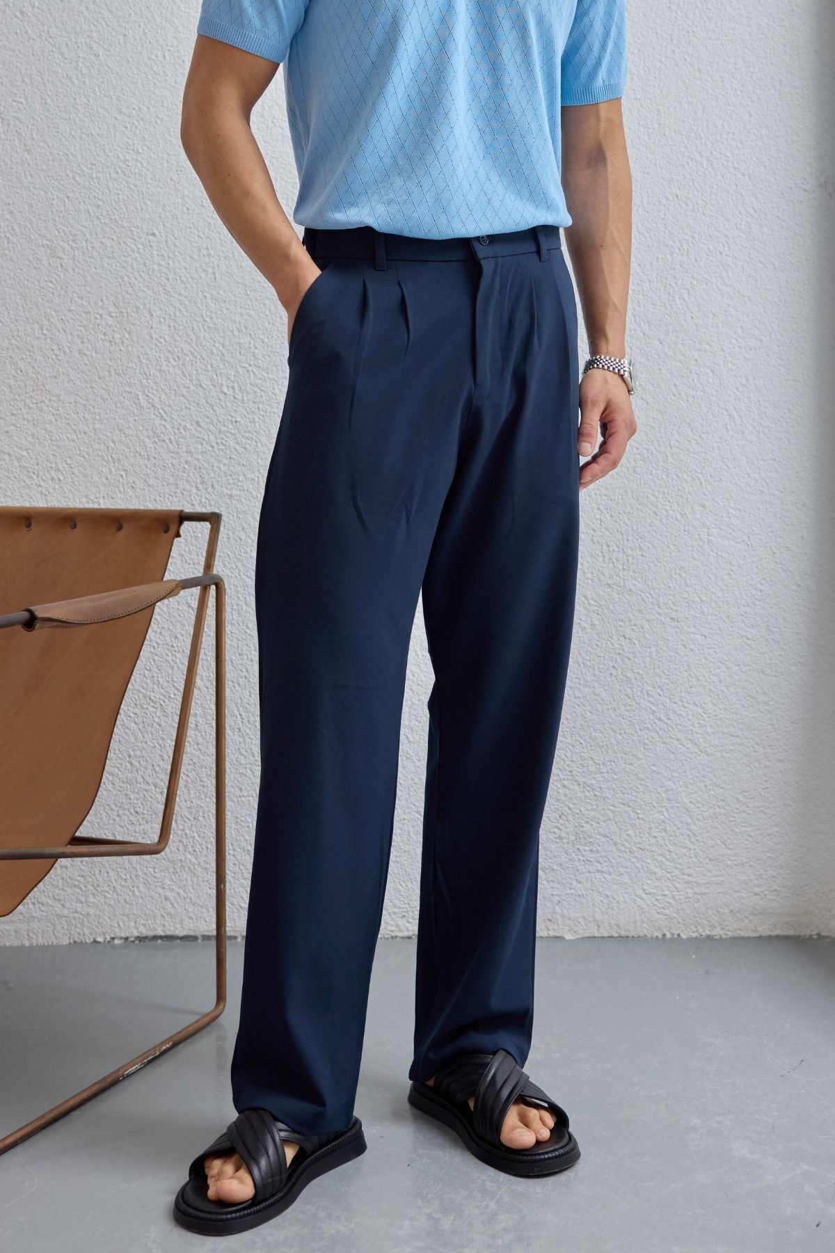 Livio Ferri Durry Erkek Çift Pileli Baggy Pantolon