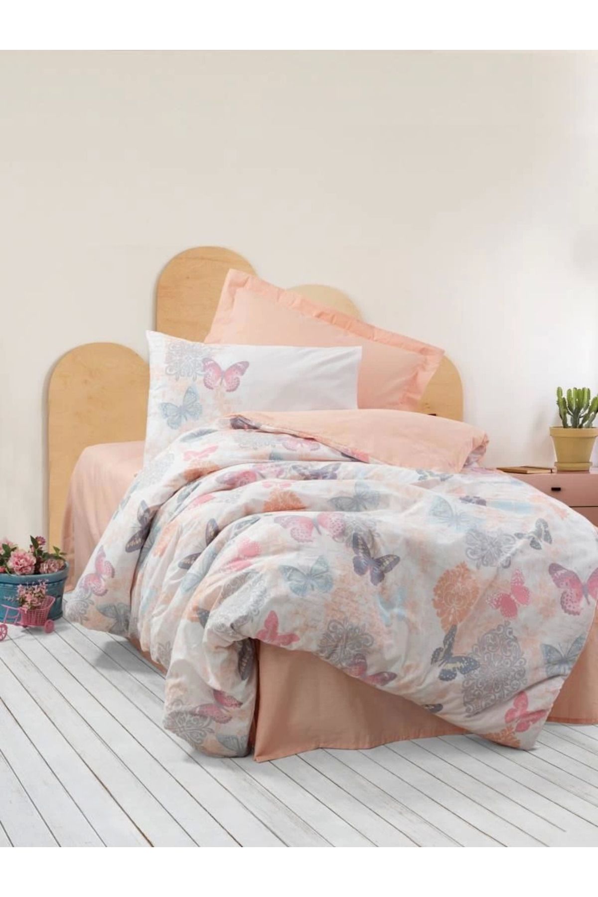 MELFSHOP Cotton Box Genç Ranforce Nevresim Takımı Tek Kişilik Kimela Pembe