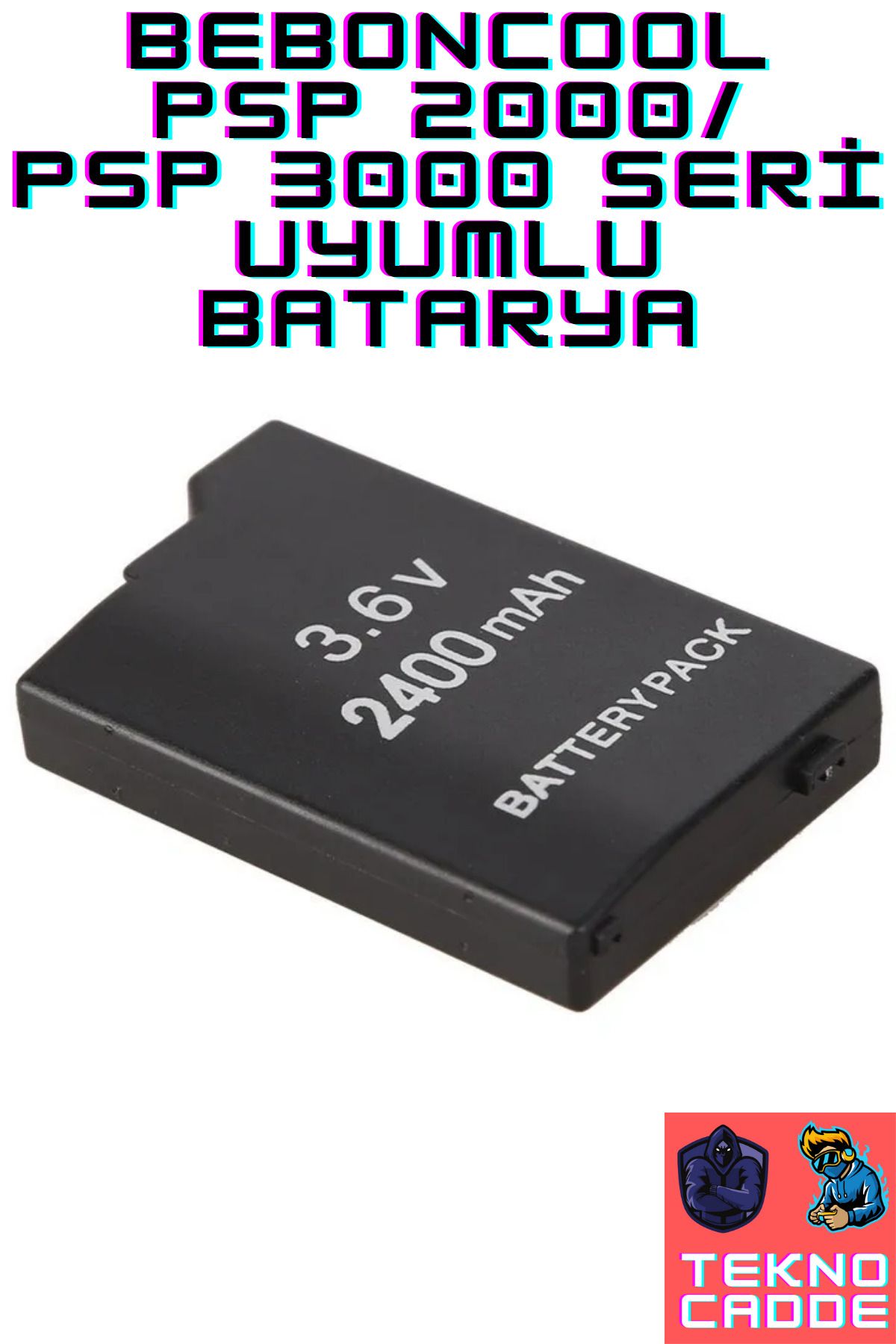 beboncool Psp 2000/Psp 3000 Seri Uyumlu 2400mAh Batarya