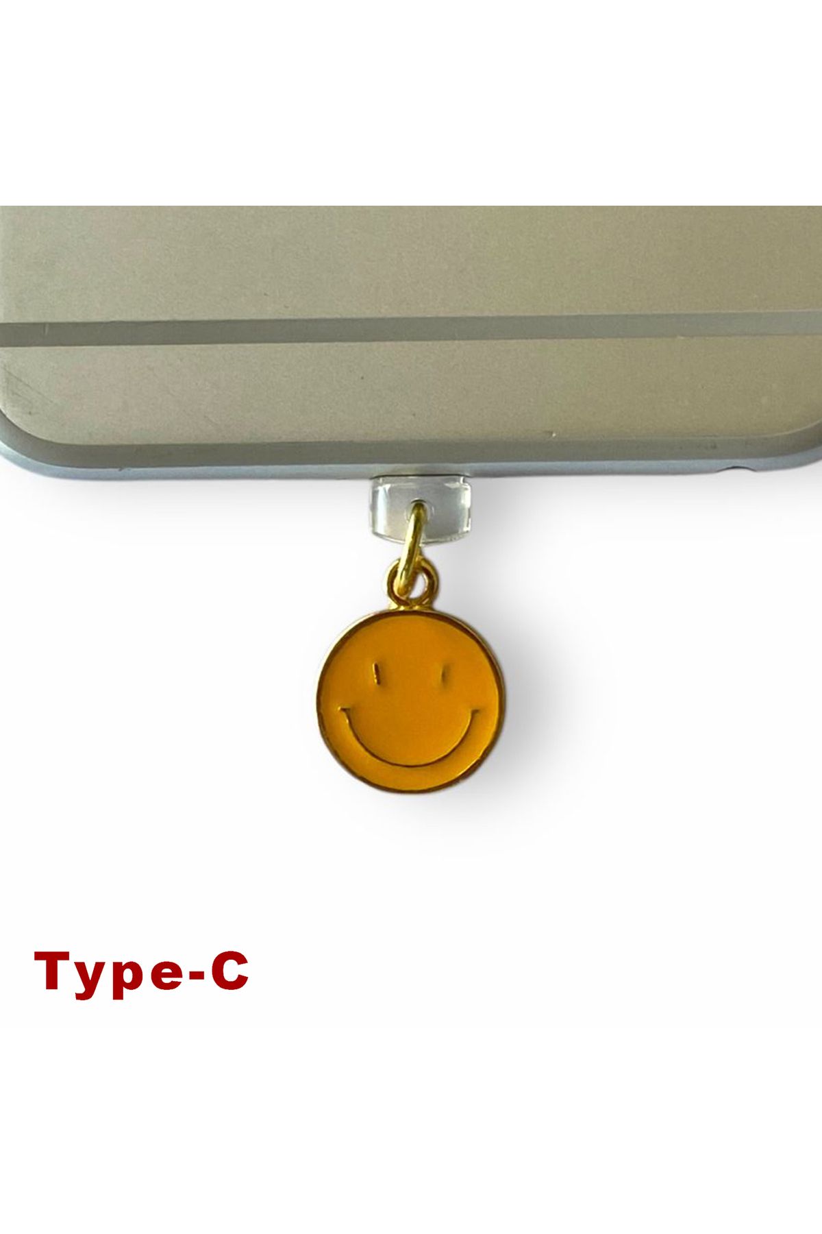 BK Design Type-C Çelik Takı Figürlü Telefon Şarj Portu Toz Tıpası Toz Tıkacı Charm TCGL4018