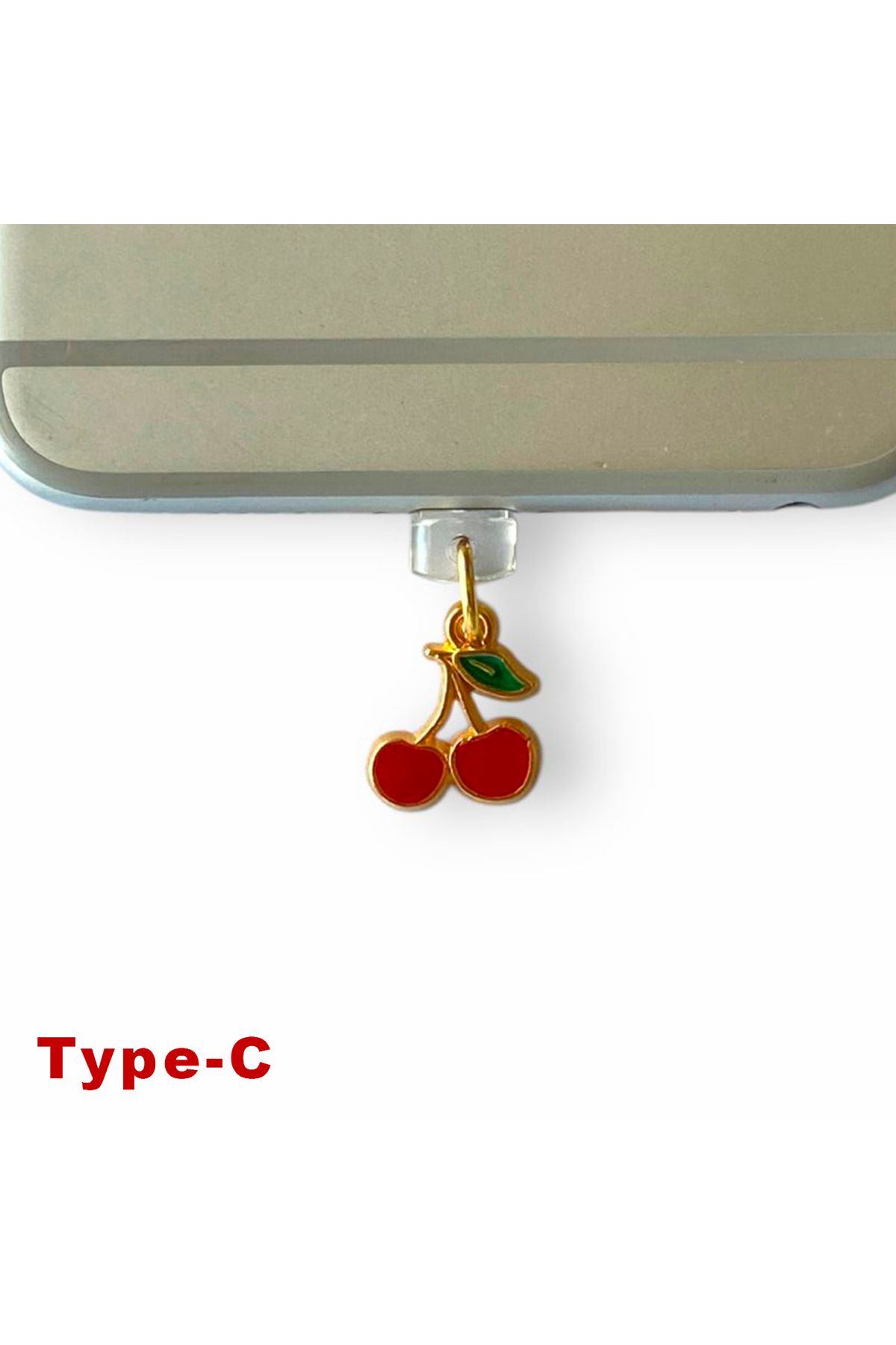 BK Design Type-C Çelik Takı Figürlü Telefon Şarj Portu Toz Tıpası Toz Tıkacı Charm TCGL4011