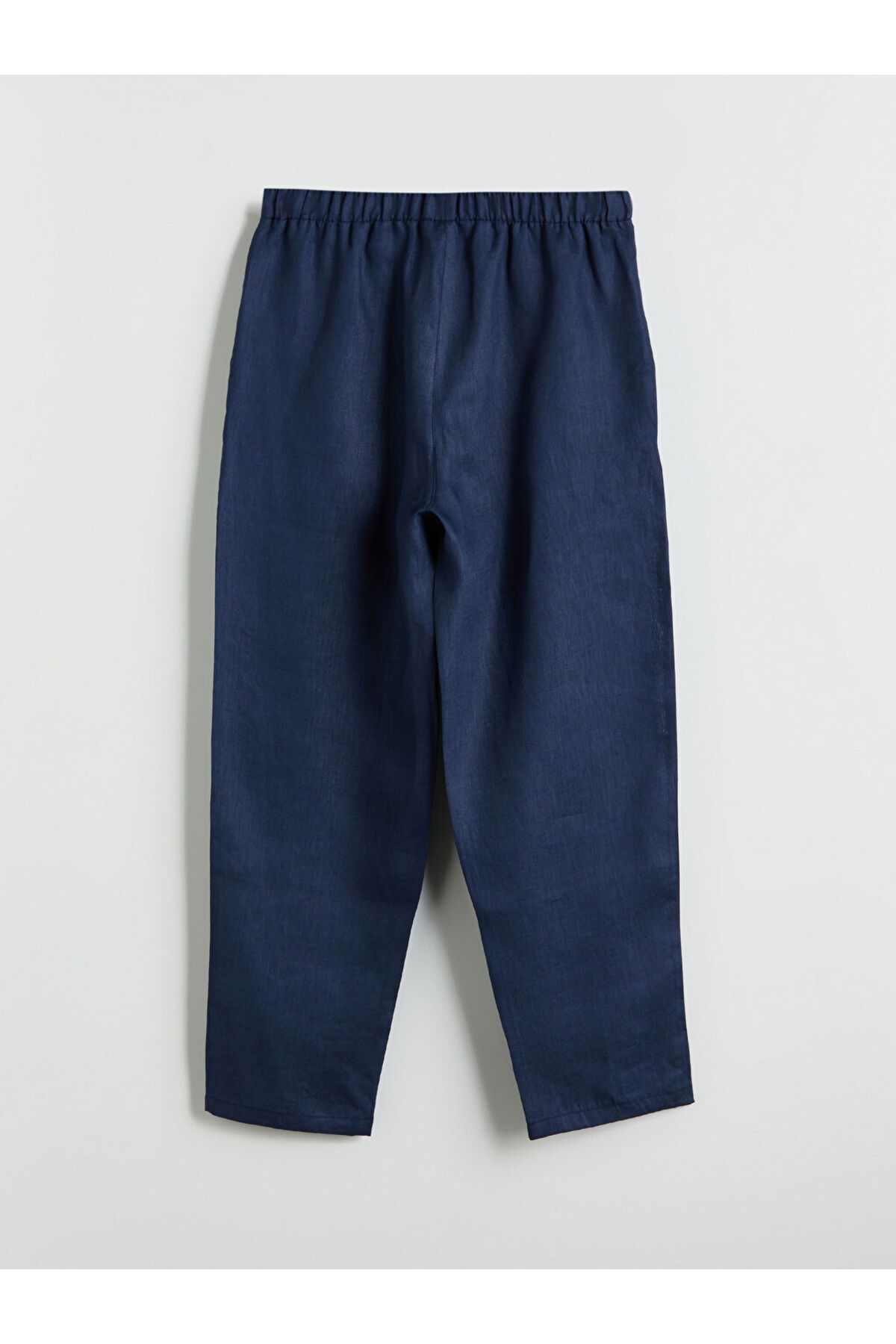 LC Waikiki-Pantaloni de damă 100% in, albastru bleumarin, cu talie elastică 6