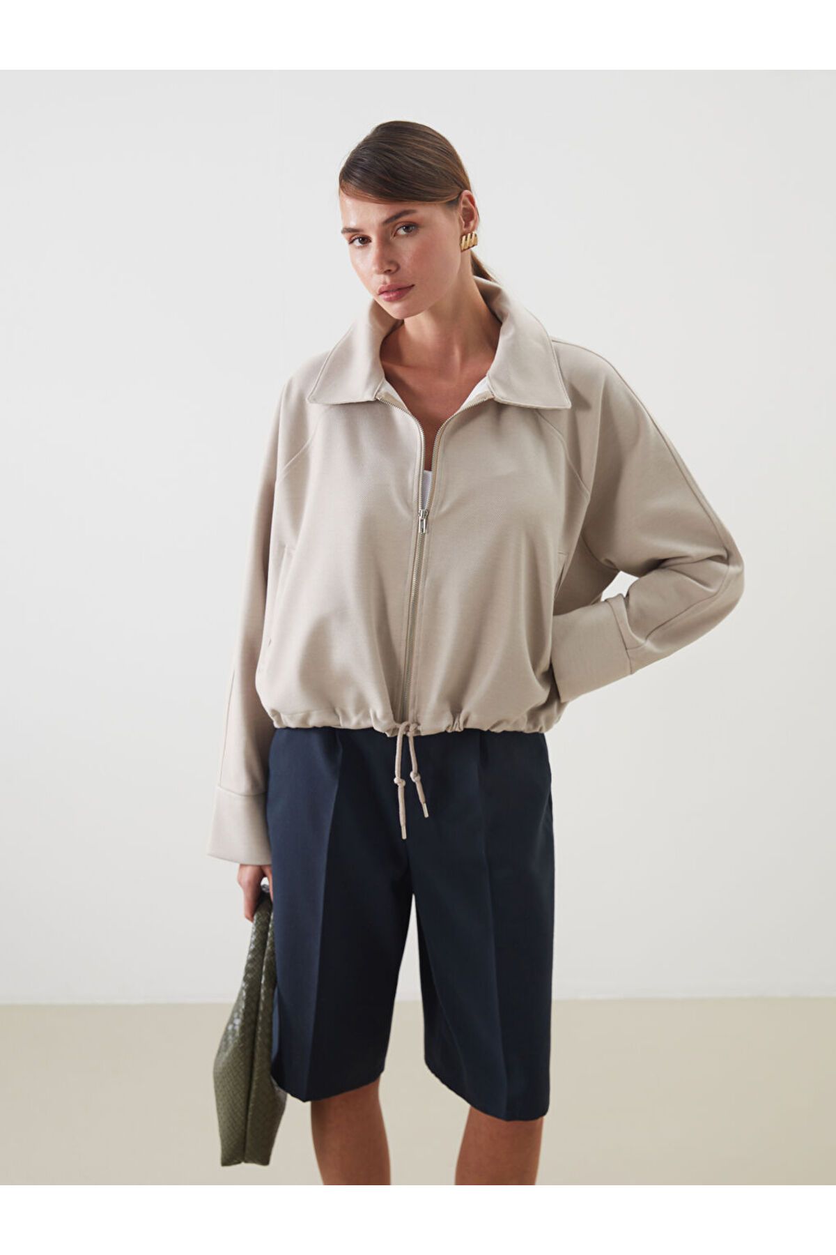 LC Waikiki Gömlek Yaka Oversize Kadın Ceket